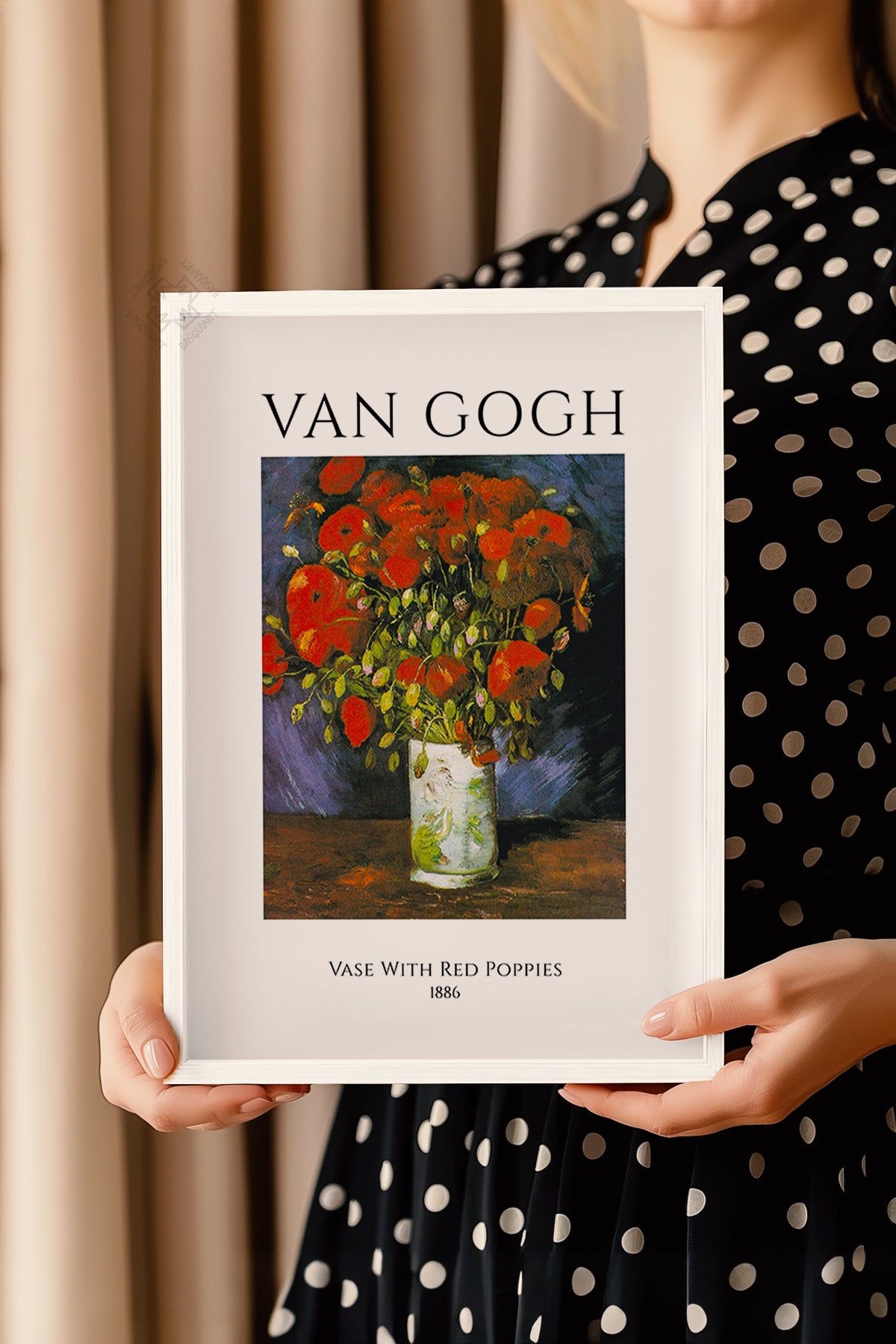 Vincent Van Gogh Serisi Beyaz Çerçeveli Poster, Tablo Duvar Dekoru No:13