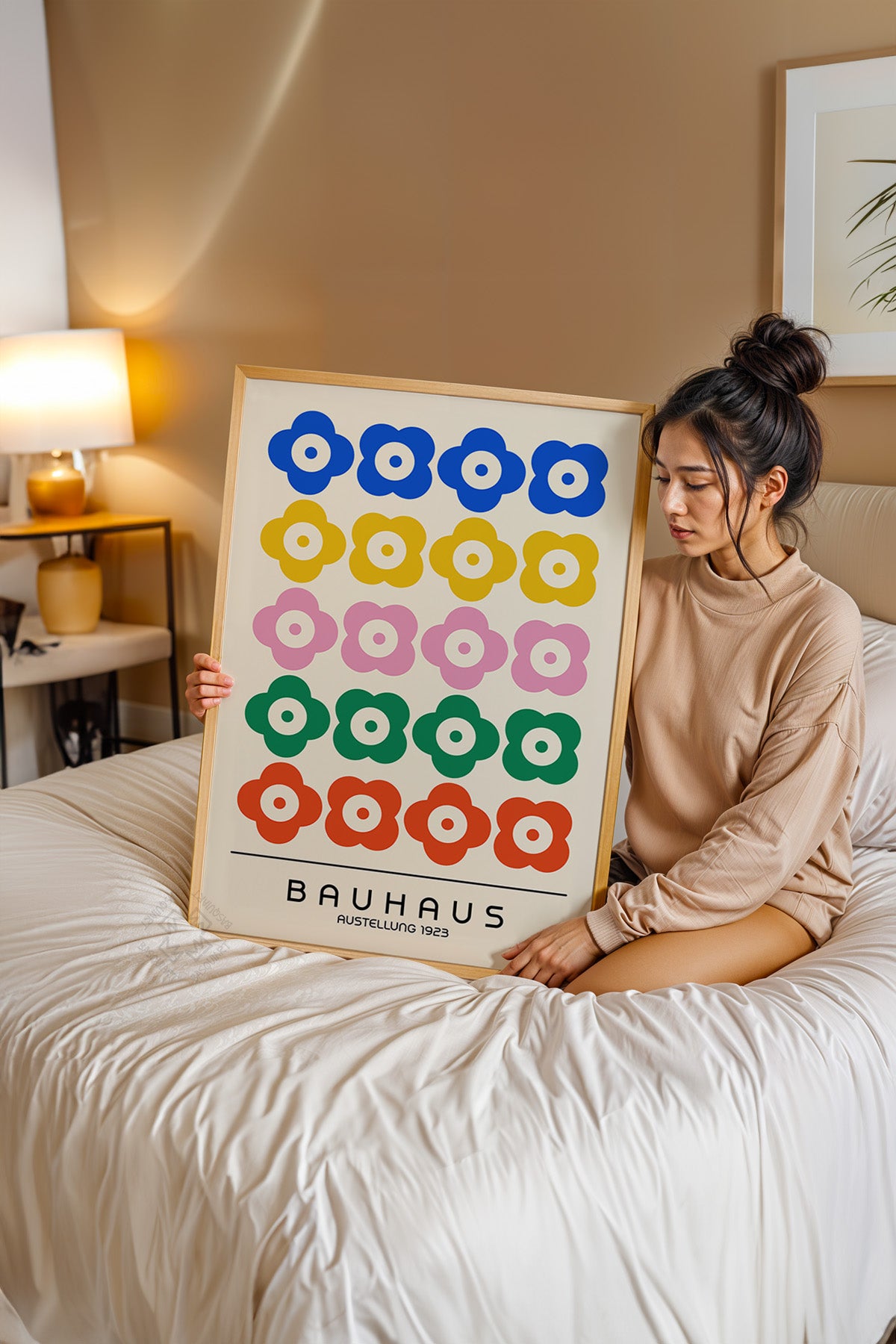 Bauhaus Serisi Ahşap Çerçeveli Poster, Tablo No:97