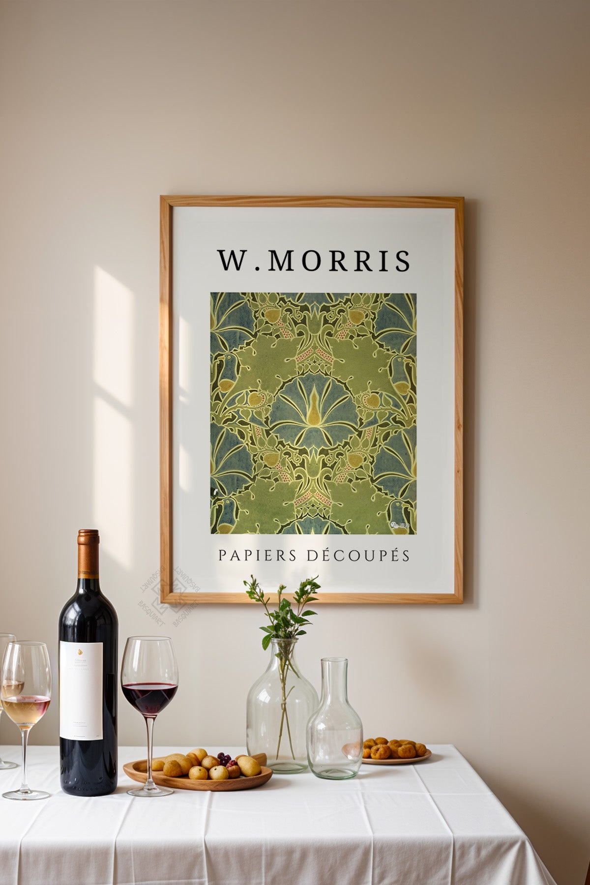 William Morris Serisi Ahşap Çerçeveli Poster, Tablo Duvar Dekoru No:3
