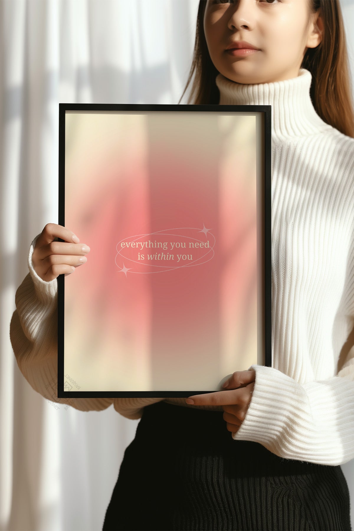 Aura Serisi Siyah Çerçeveli Poster, Tablo No:172