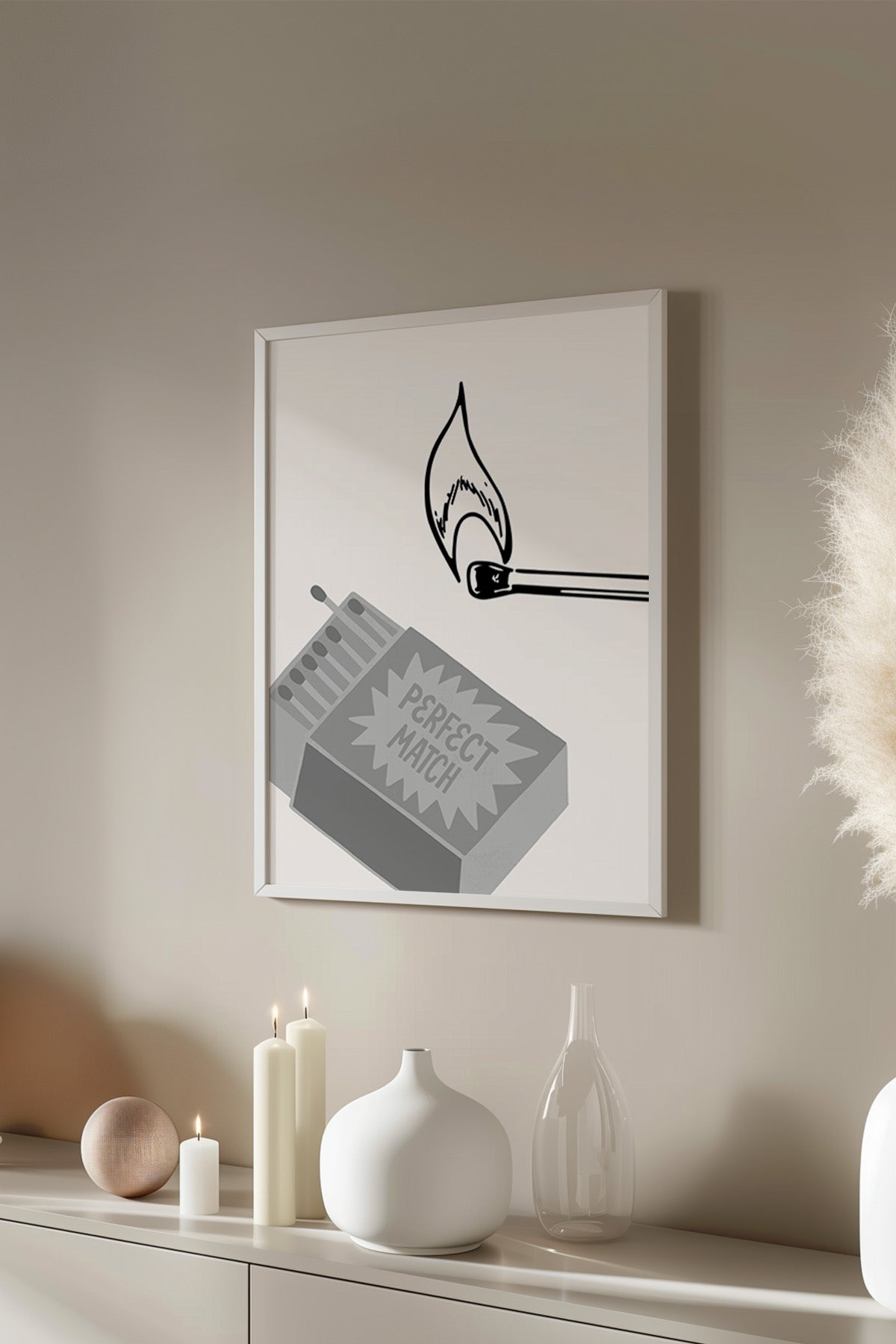 Lucky You Serisi Beyaz Çerçeveli Poster, Tablo Duvar Dekoru No:106