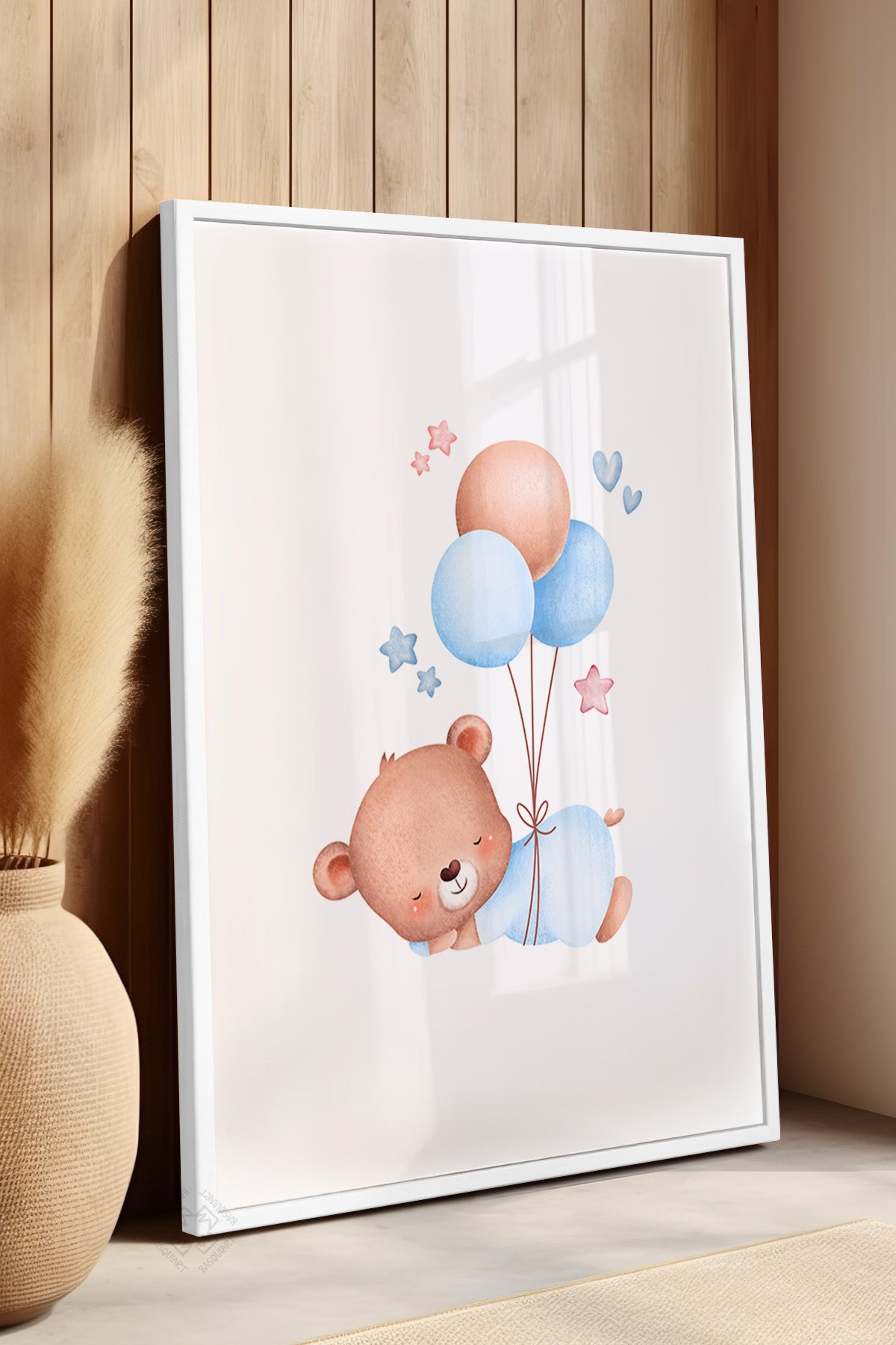 Çocuk Odası, Bebek Odası Beyaz Çerçeveli Poster, Tablo No:2