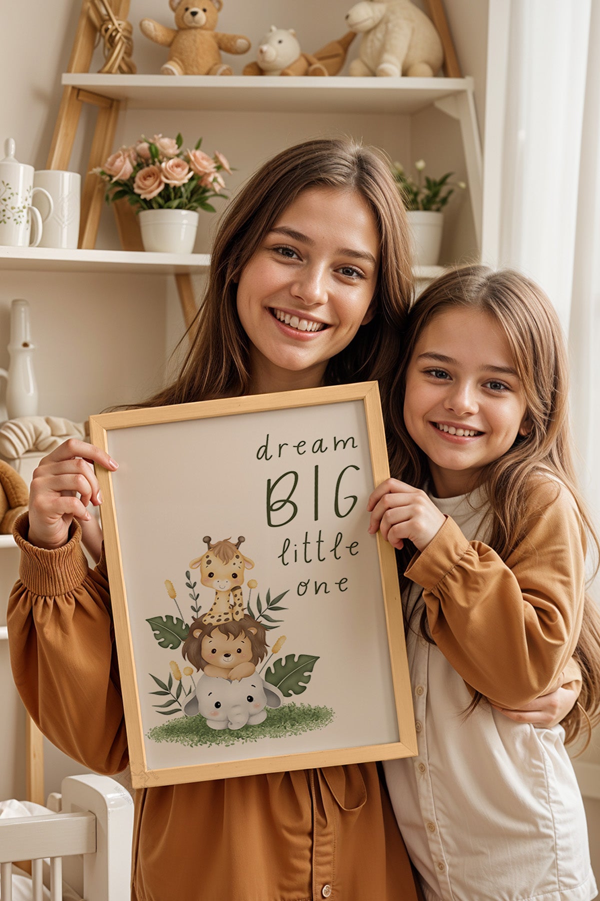 Çocuk Odası, Bebek Odası Ahşap Çerçeveli Poster, Tablo No:93