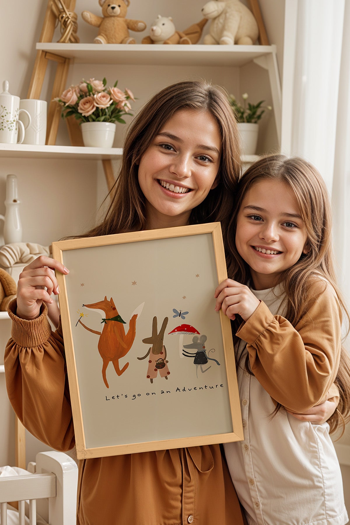 Çocuk Odası, Bebek Odası Ahşap Çerçeveli Poster, Tablo No:38