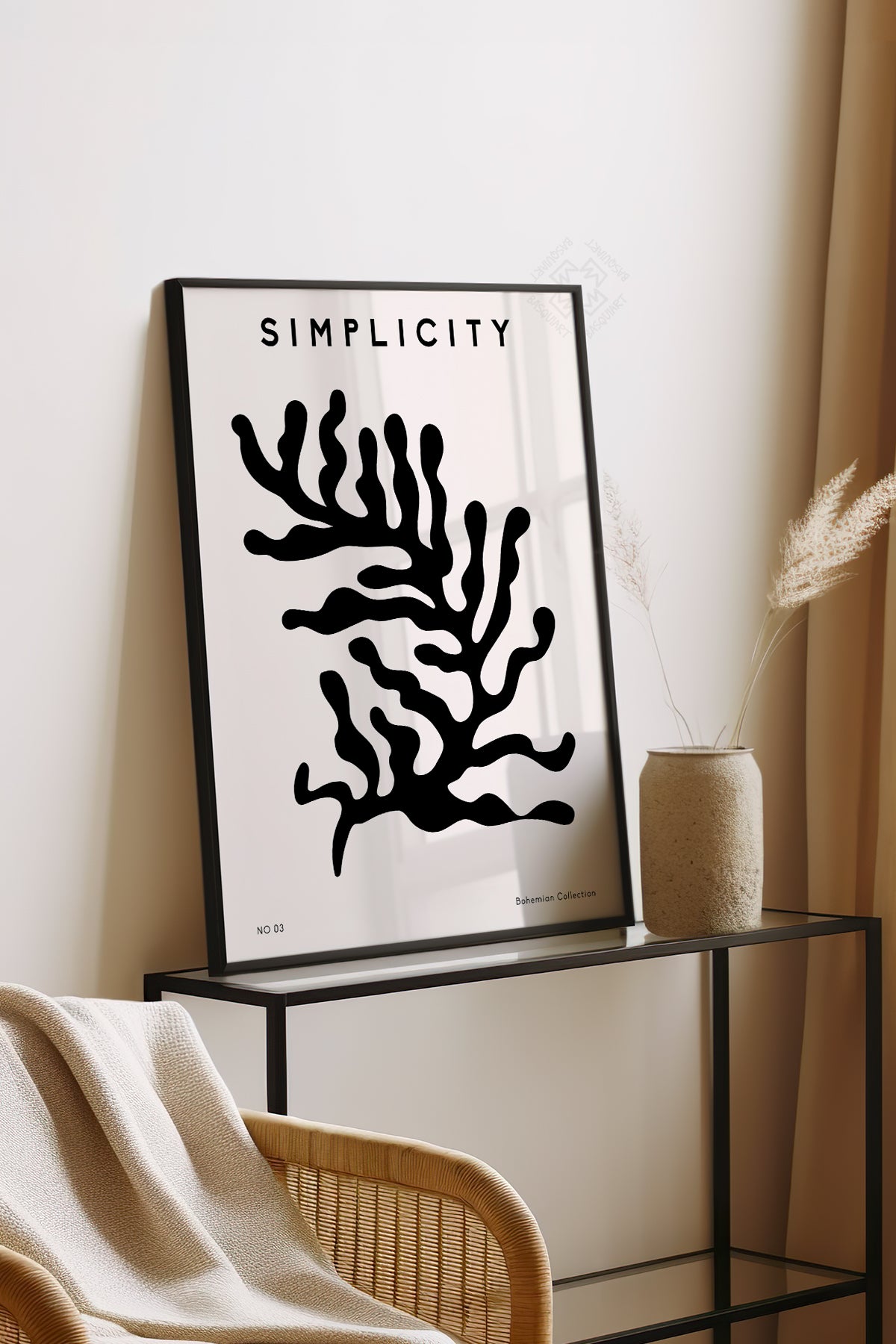 Bohemian Serisi Siyah Çerçeveli Poster, Tablo No:54