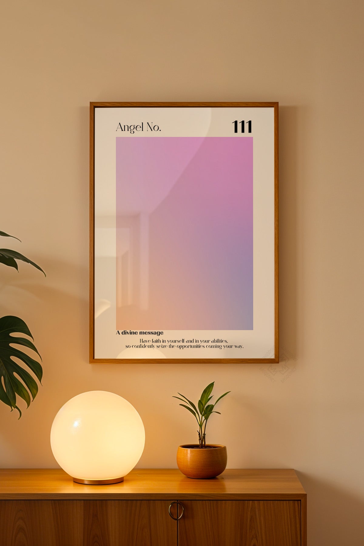 Aura Serisi Ahşap Çerçeveli Poster, Tablo No:67