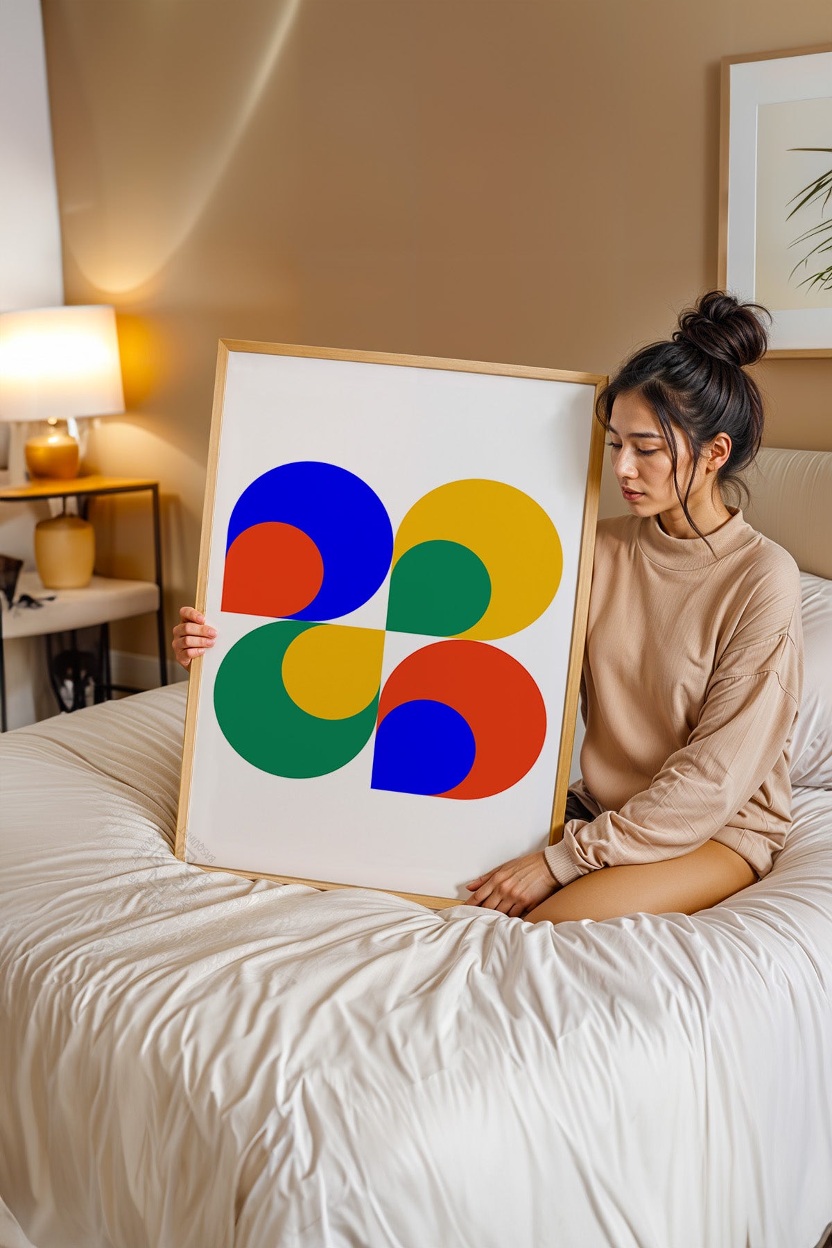 Bauhaus Serisi Ahşap Çerçeveli Poster, Tablo No:12
