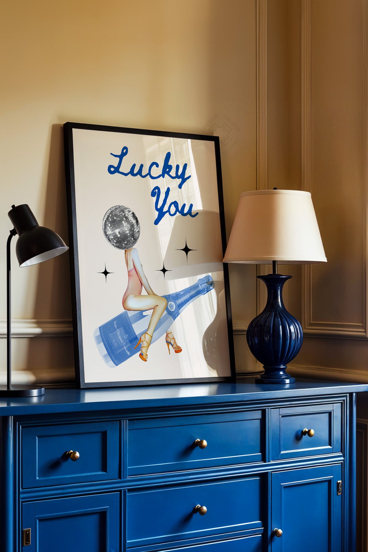 Lucky You Serisi Siyah Çerçeveli Poster, Tablo Duvar Dekoru No:30