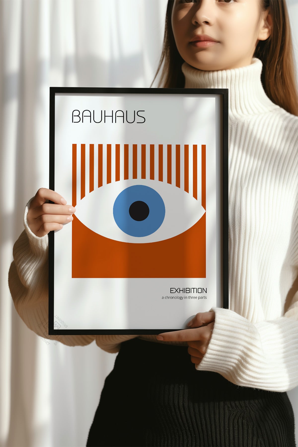 Bauhaus Serisi Siyah Çerçeveli Poster, Tablo No:110