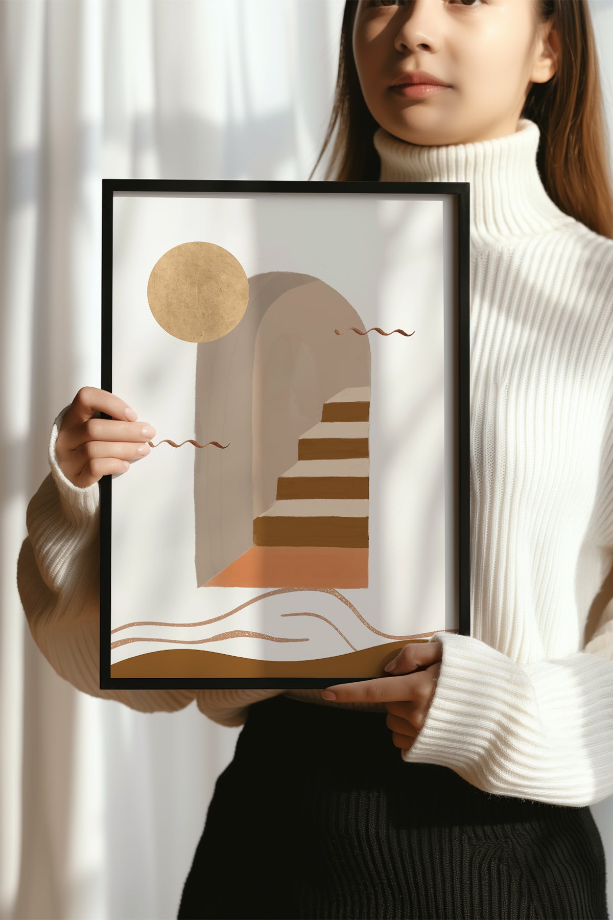 Bohemian Serisi Siyah Çerçeveli Poster, Tablo No:16