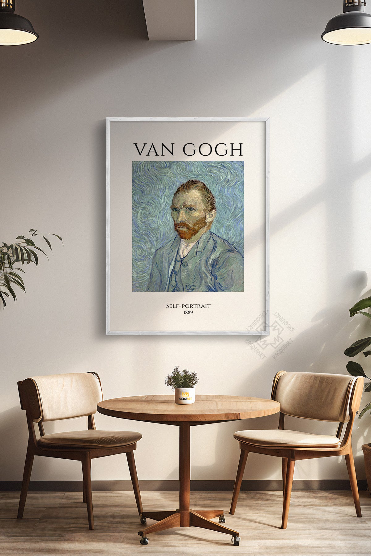 Vincent Van Gogh Serisi Beyaz Çerçeveli Poster, Tablo Duvar Dekoru No:11
