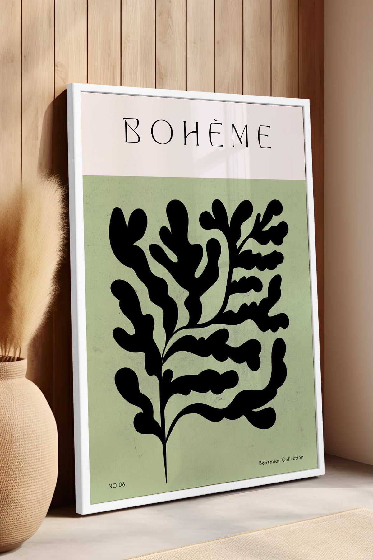 Bohemian Serisi Beyaz Çerçeveli Poster, Tablo No:56