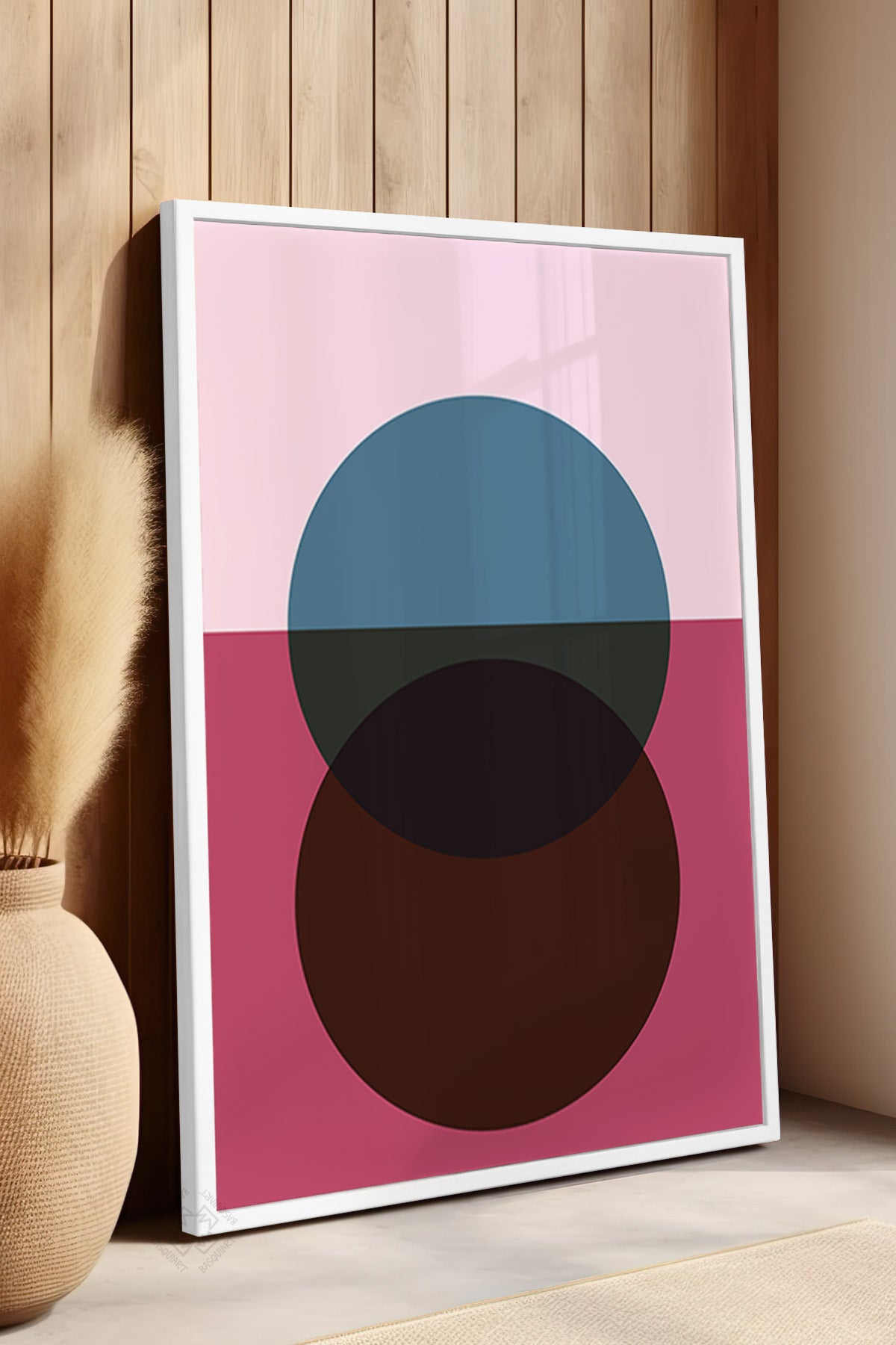 Bauhaus Serisi Beyaz Çerçeveli Poster, Tablo No:73