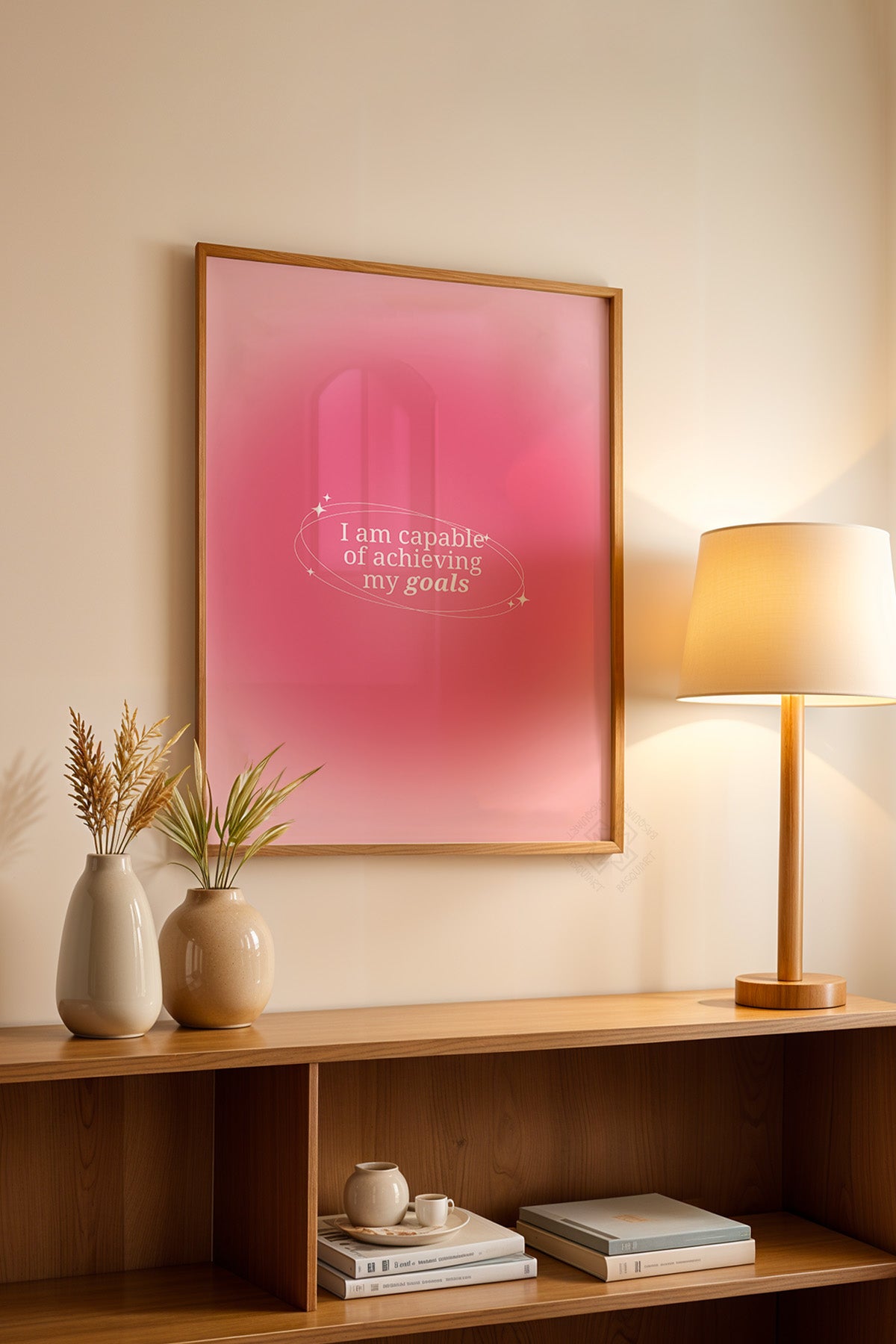 Aura Serisi Ahşap Çerçeveli Poster, Tablo No:167