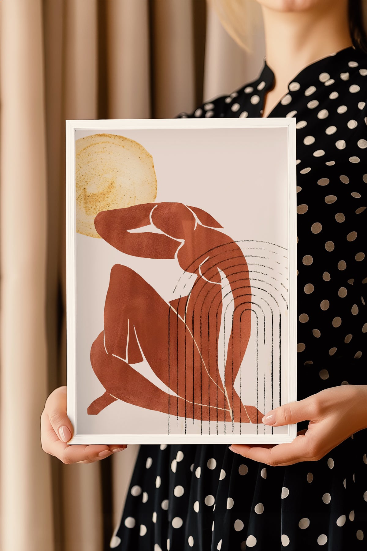 Bohemian Serisi Beyaz Çerçeveli Poster, Tablo No:24