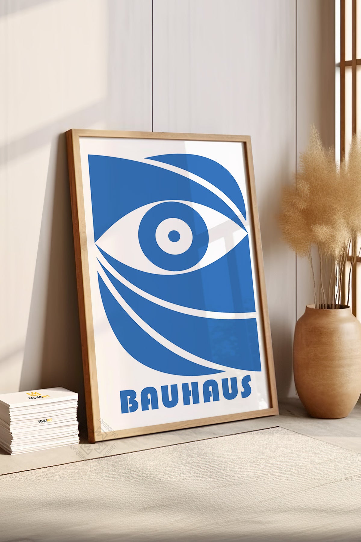 Bauhaus Serisi Ahşap Çerçeveli Poster, Tablo No:63