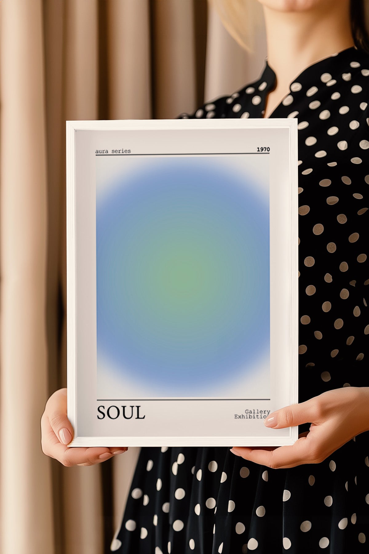 Aura Serisi Beyaz Çerçeveli Poster, Tablo No:62