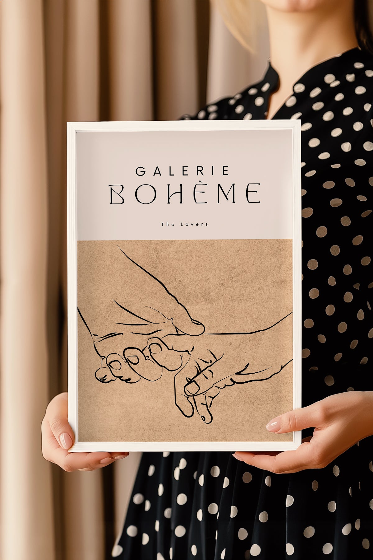 Bohemian Serisi Beyaz Çerçeveli Poster, Tablo No:70