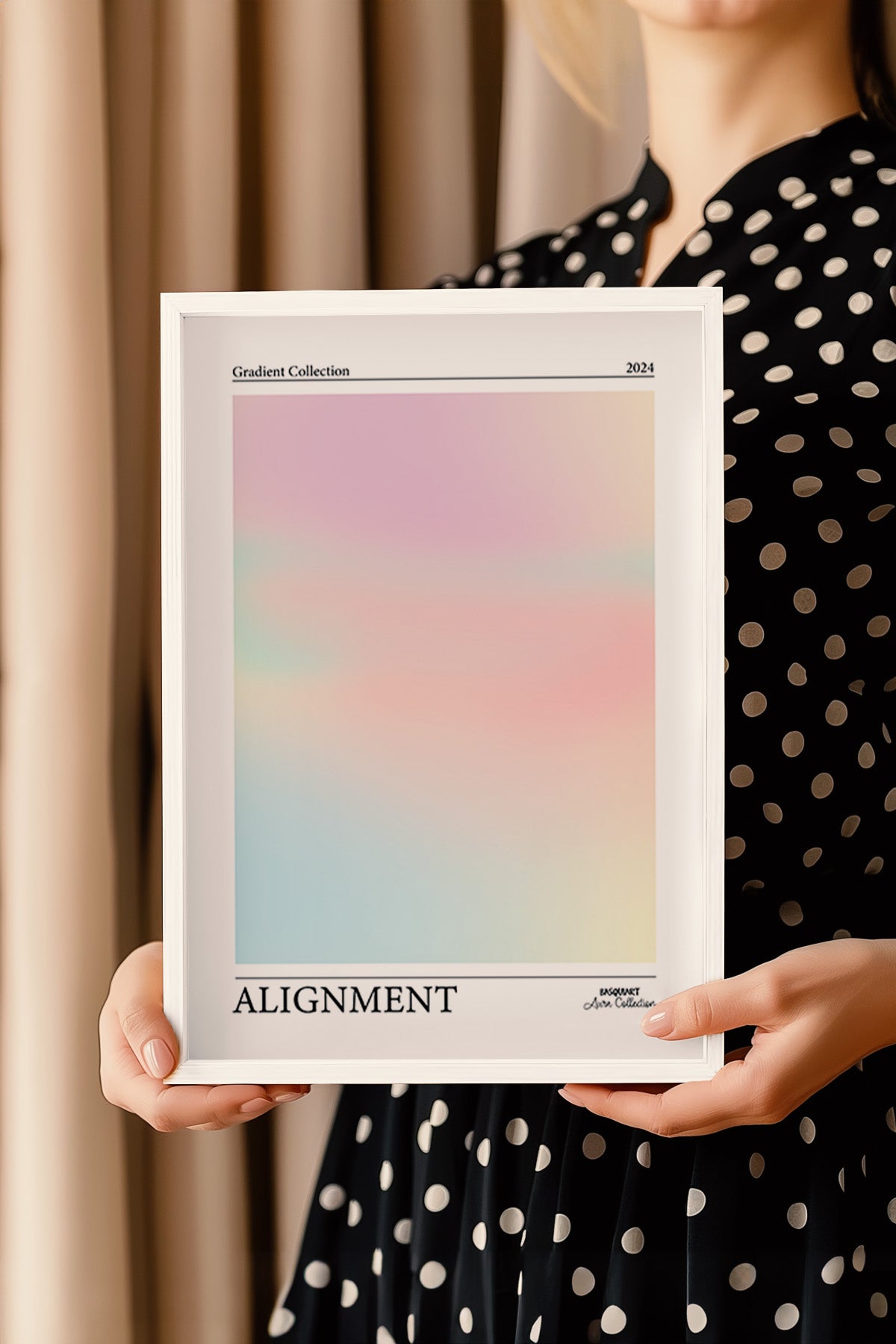 Aura Serisi Beyaz Çerçeveli Poster, Tablo No:48