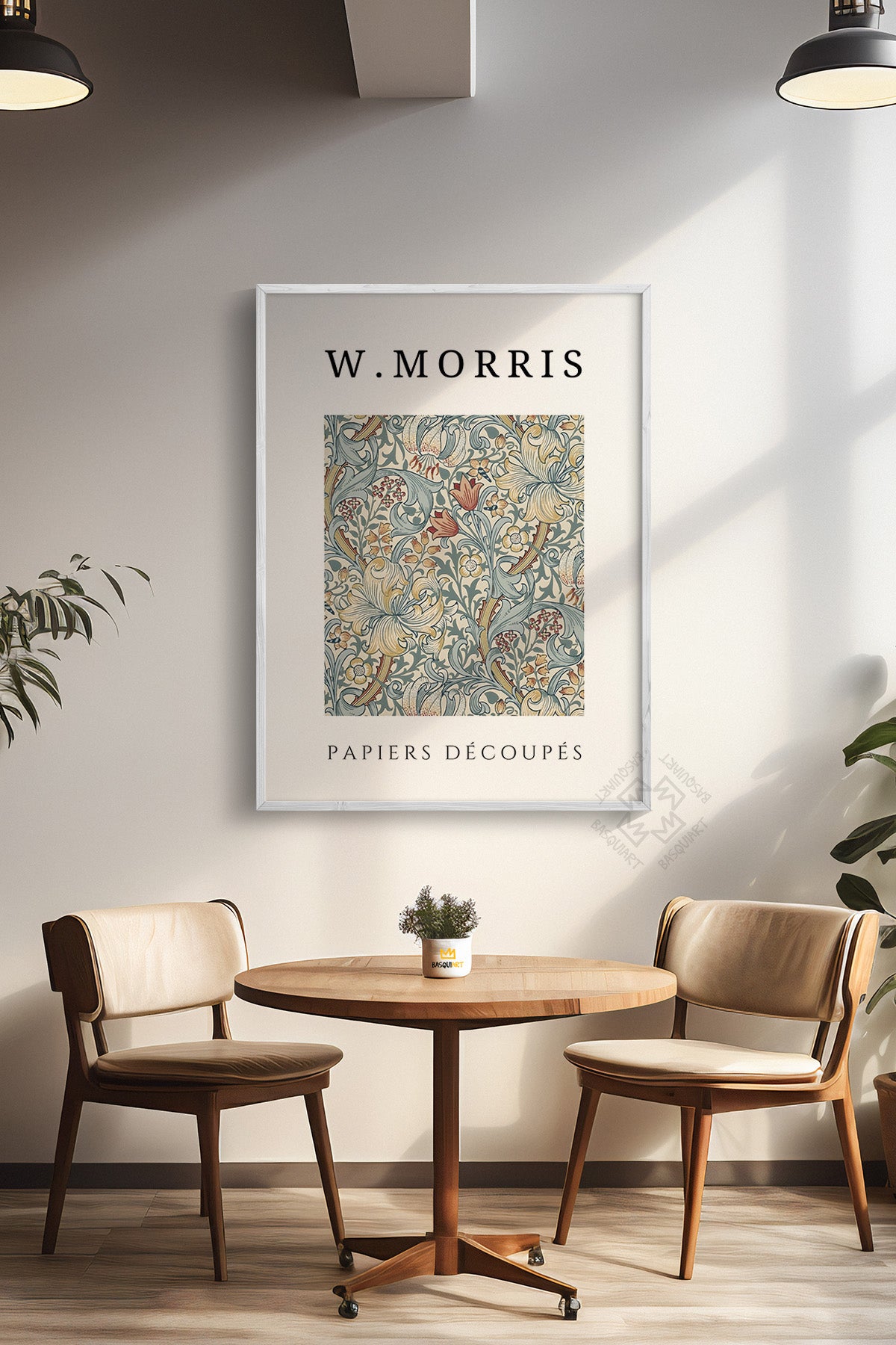 William Morris Serisi Beyaz Çerçeveli Poster, Tablo Duvar Dekoru No:18