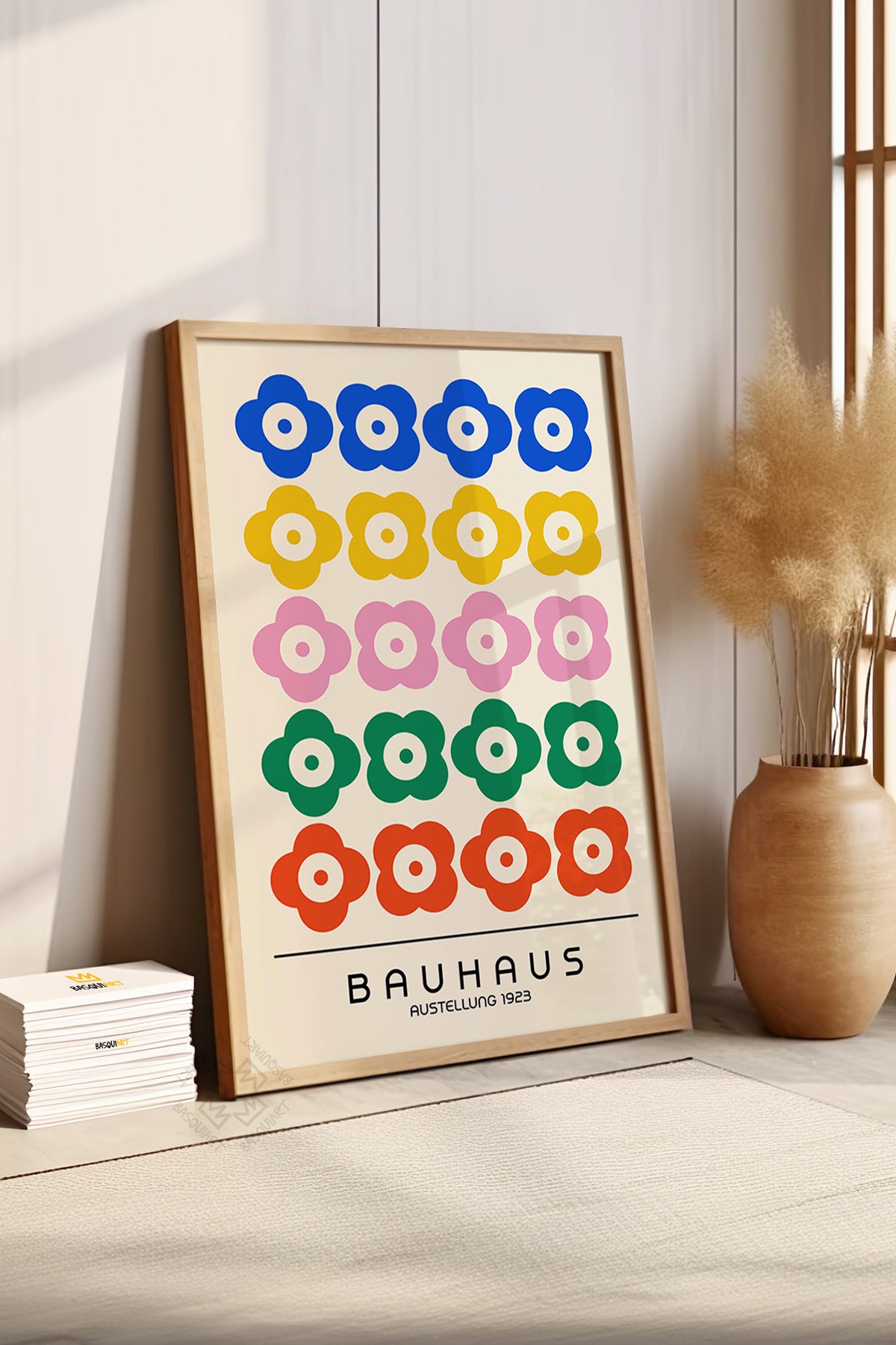 Bauhaus Serisi Ahşap Çerçeveli Poster, Tablo No:97