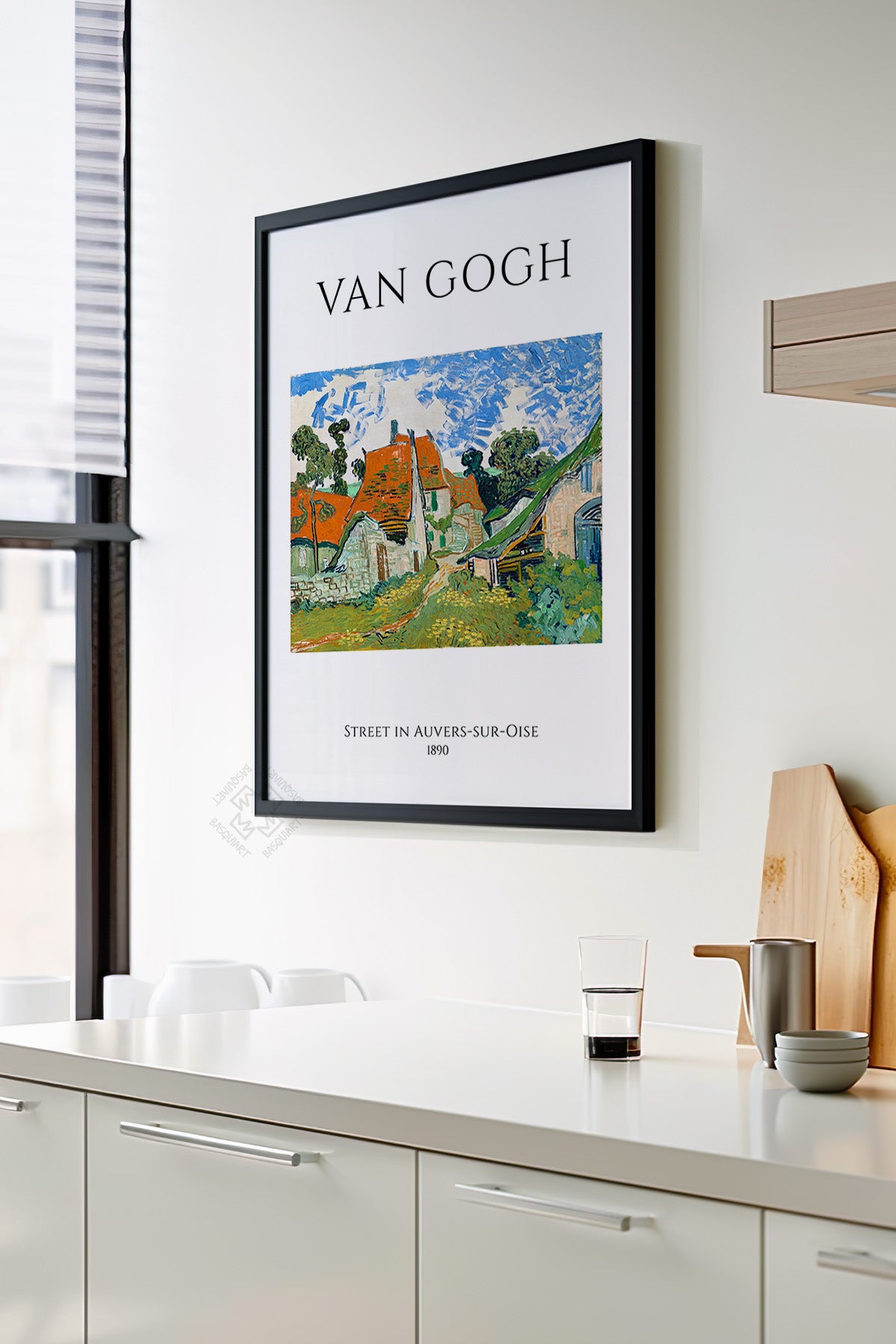 Vincent Van Gogh Serisi Siyah Çerçeveli Poster, Tablo Duvar Dekoru No:18
