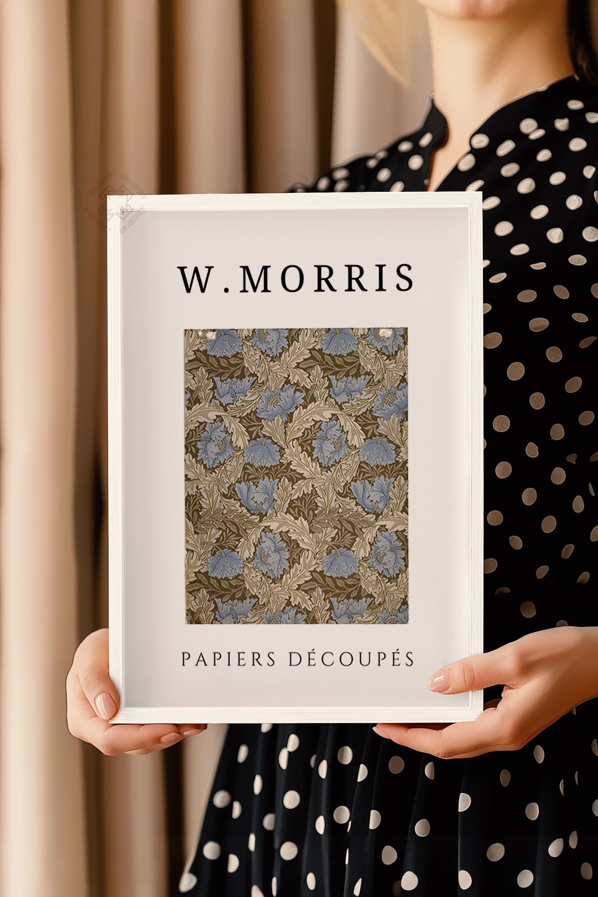 William Morris Serisi Beyaz Çerçeveli Poster, Tablo Duvar Dekoru No:7