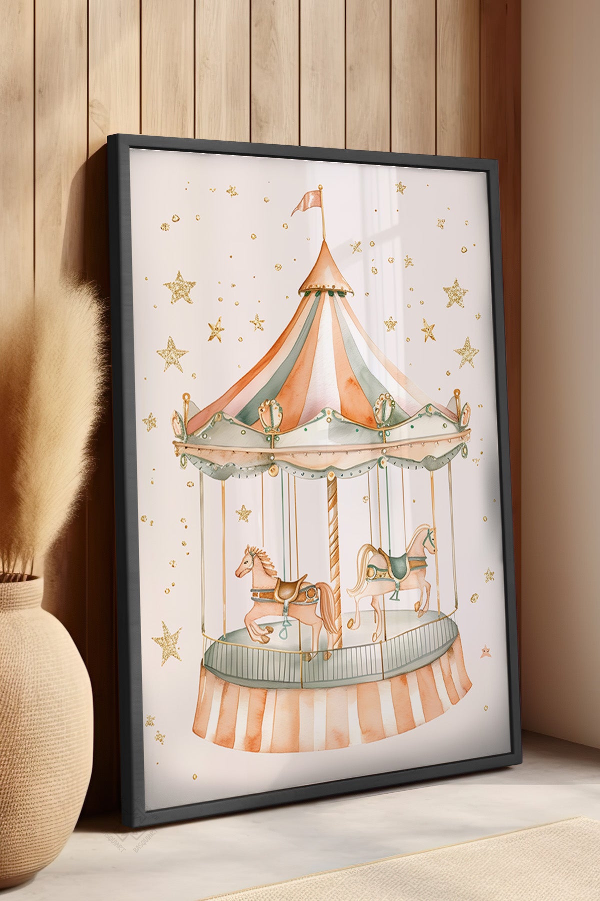 Çocuk Odası, Bebek Odası Siyah Çerçeveli Poster, Tablo No:50