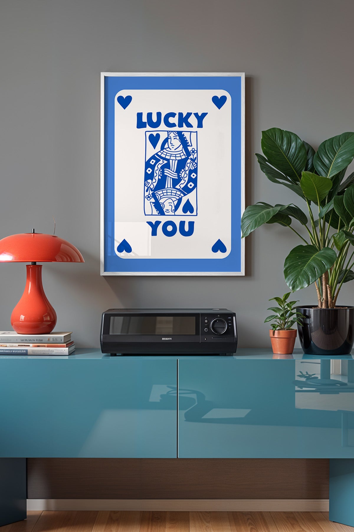 Lucky You Serisi Beyaz Çerçeveli Poster, Tablo Duvar Dekoru No:23