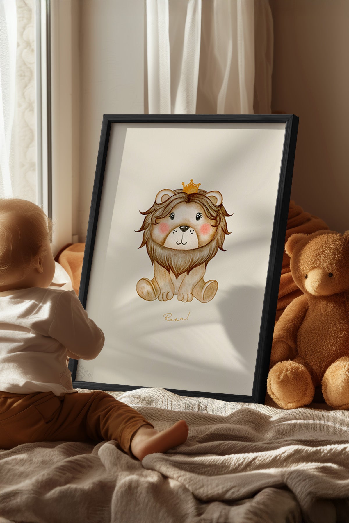 Çocuk Odası, Bebek Odası Siyah Çerçeveli Poster, Tablo No:36