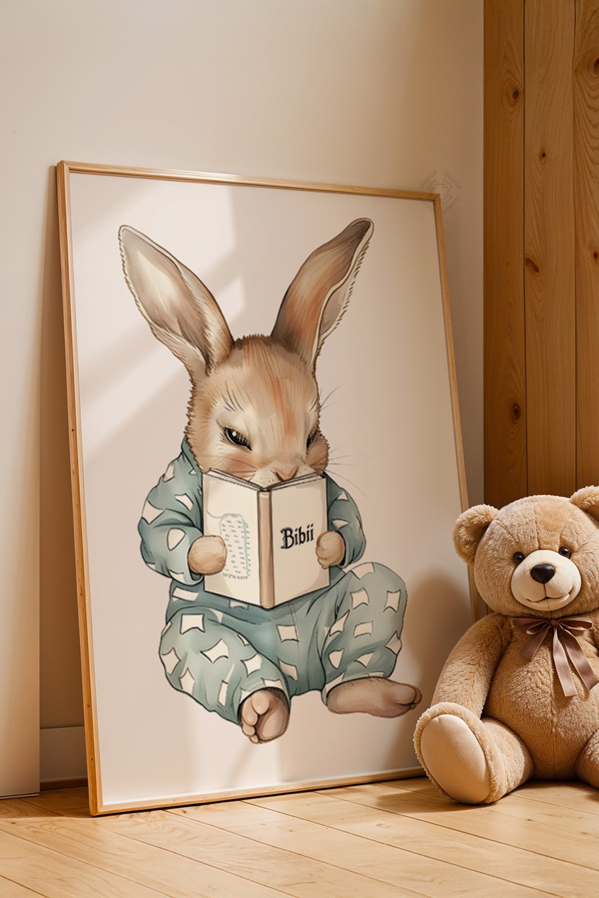 Çocuk Odası, Bebek Odası Ahşap Çerçeveli Poster, Tablo No:78