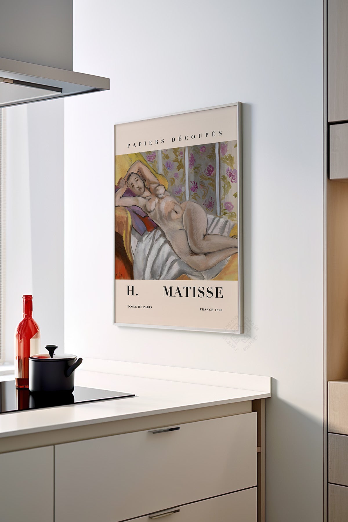Henri Matisse Serisi Beyaz Çerçeveli Poster, Tablo Duvar Dekoru No:24