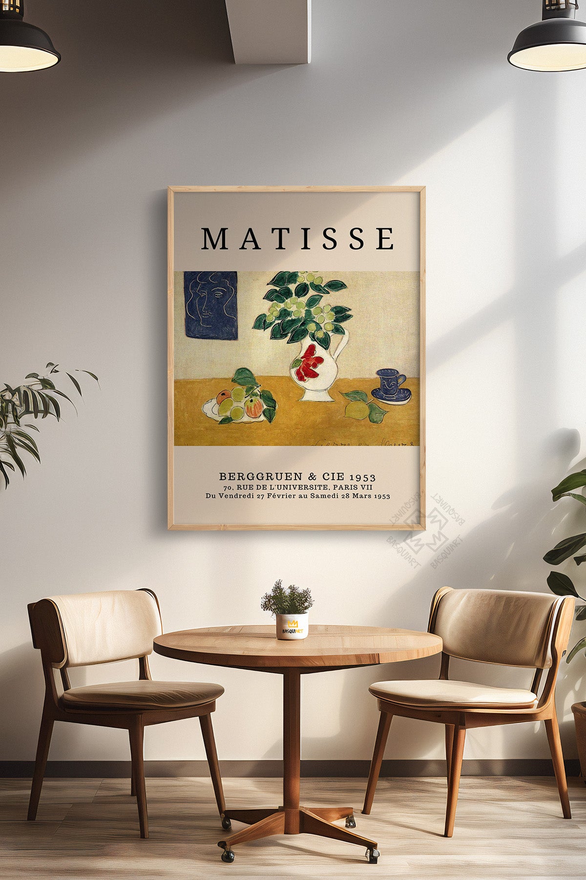 Henri Matisse Serisi Ahşap Çerçeveli Poster, Tablo Duvar Dekoru No:6