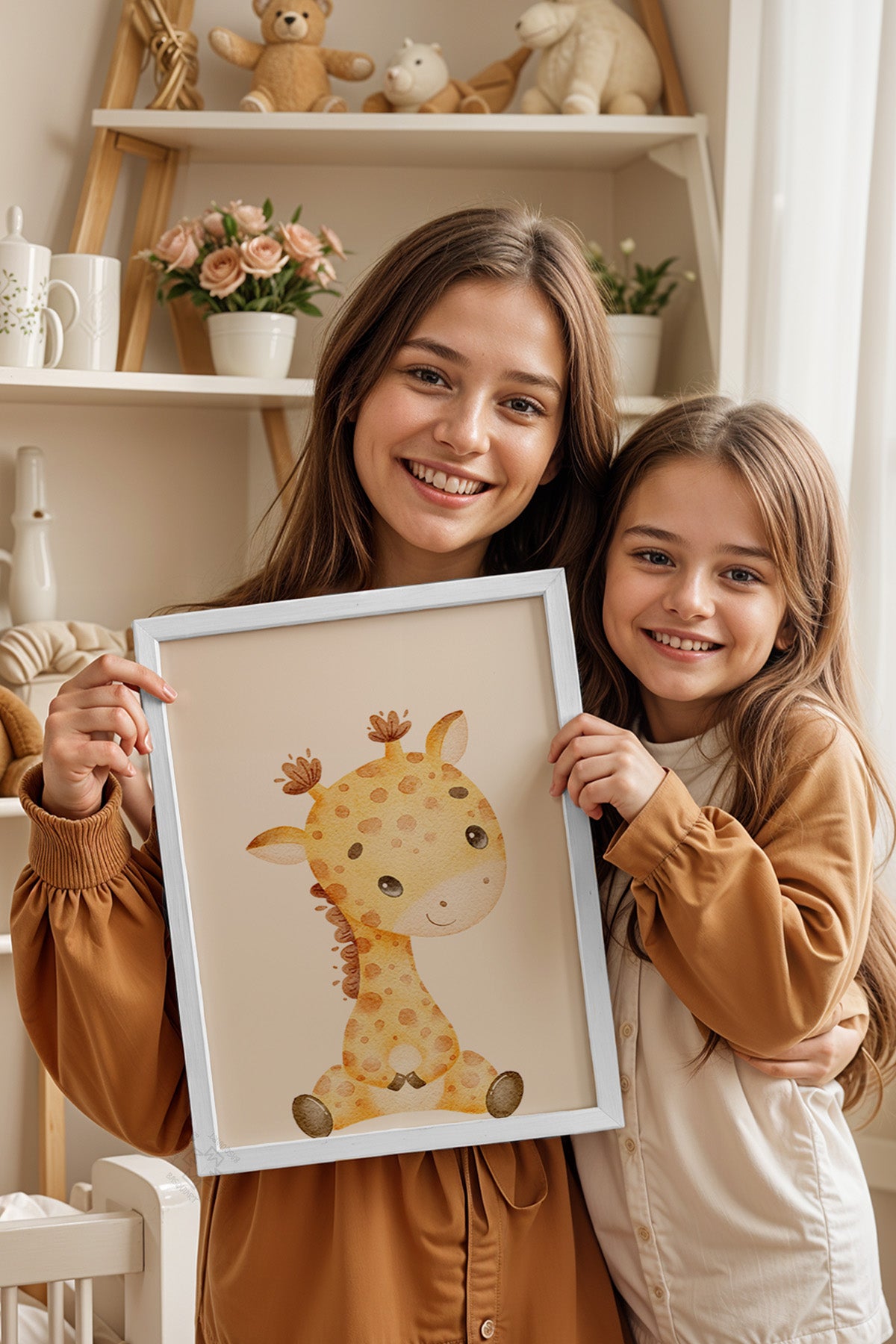 Çocuk Odası, Bebek Odası Beyaz Çerçeveli Poster, Tablo No:15