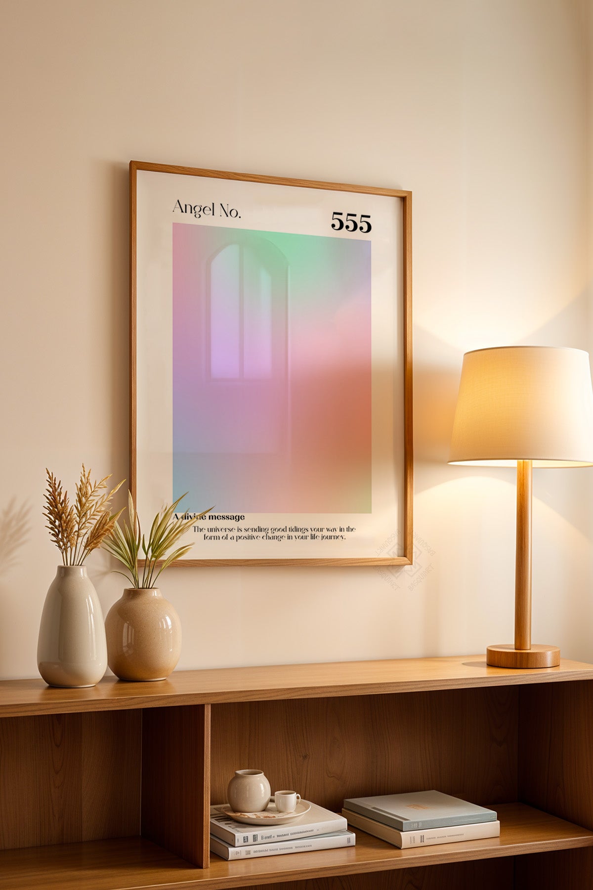 Aura Serisi Ahşap Çerçeveli Poster, Tablo No:71