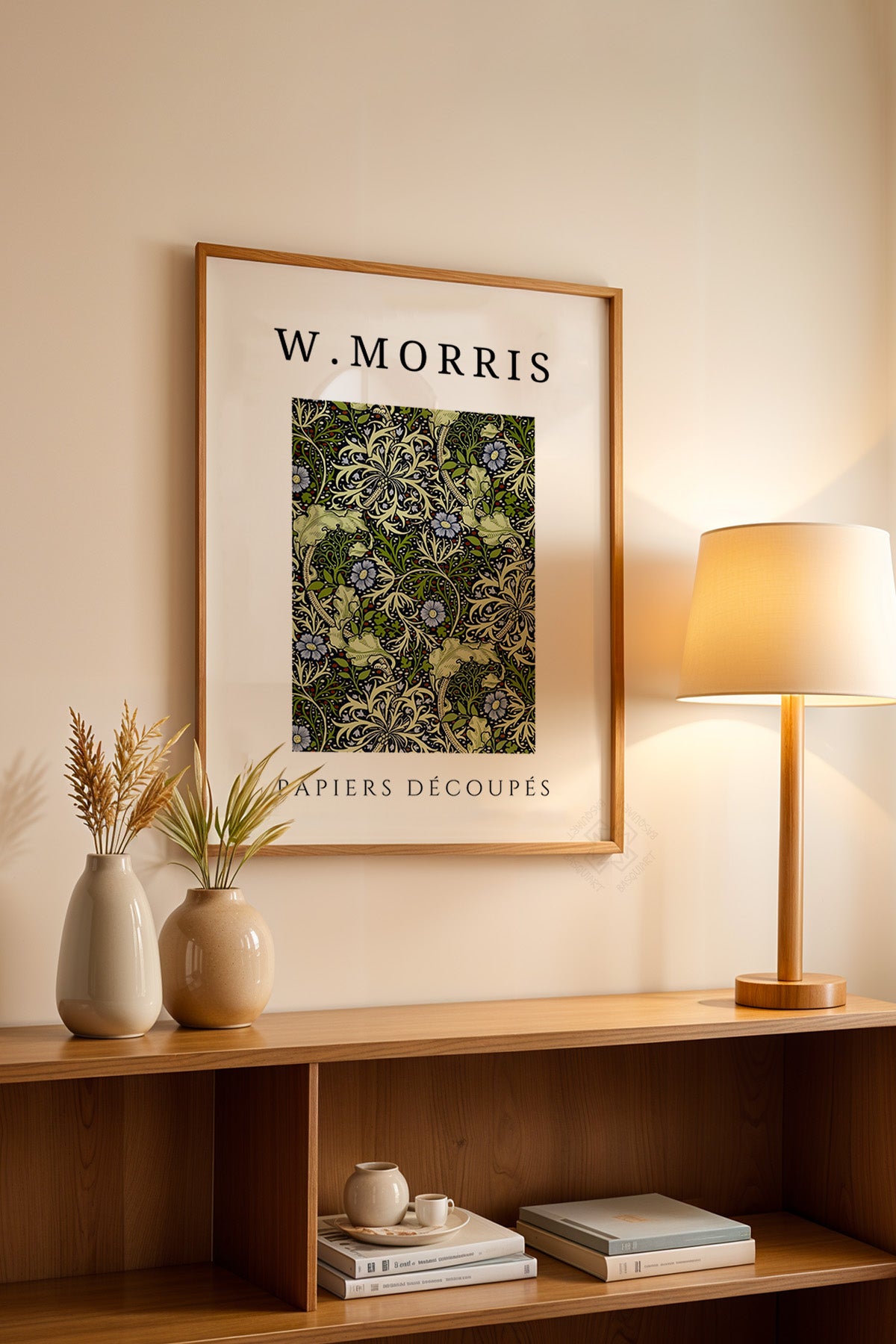 William Morris Serisi Ahşap Çerçeveli Poster, Tablo Duvar Dekoru No:17