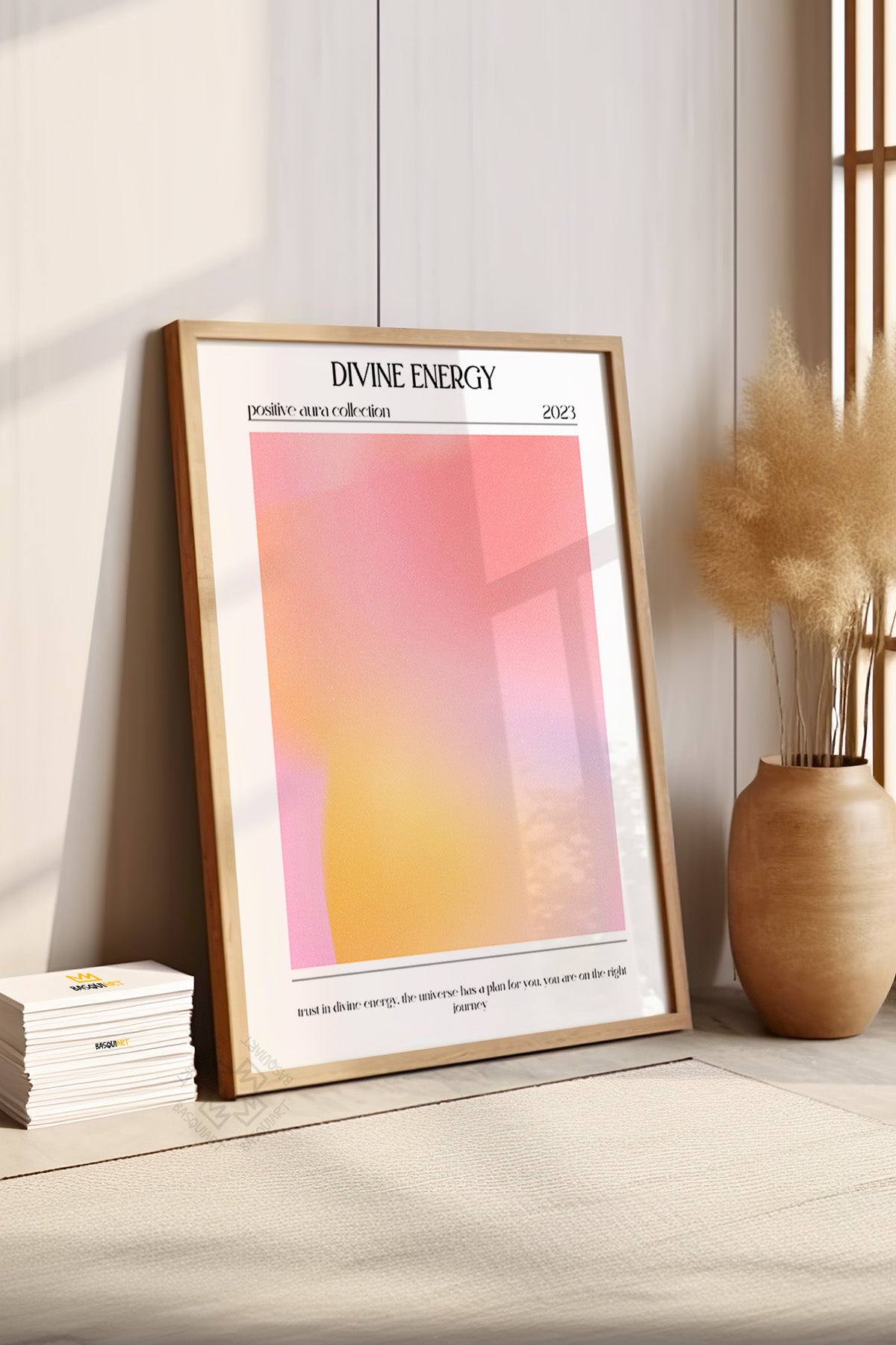 Aura Serisi Ahşap Çerçeveli Poster, Tablo No:55