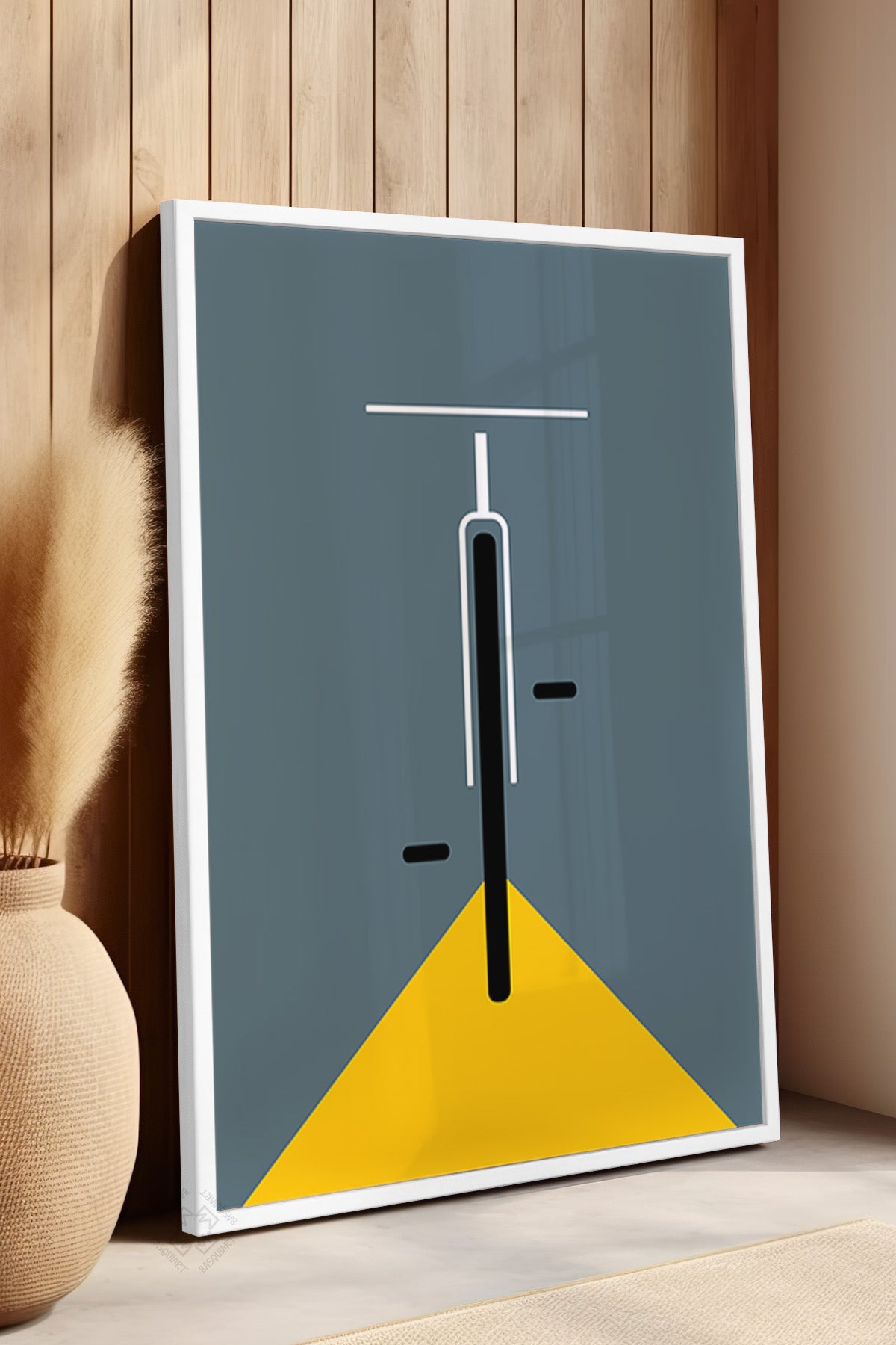 Bauhaus Serisi Beyaz Çerçeveli Poster, Tablo No:55