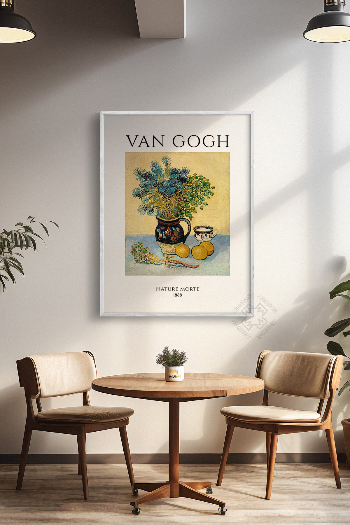 Vincent Van Gogh Serisi Beyaz Çerçeveli Poster, Tablo Duvar Dekoru No:28