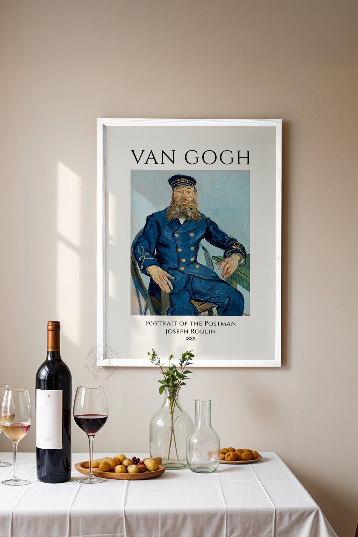 Vincent Van Gogh Serisi Beyaz Çerçeveli Poster, Tablo Duvar Dekoru No:25