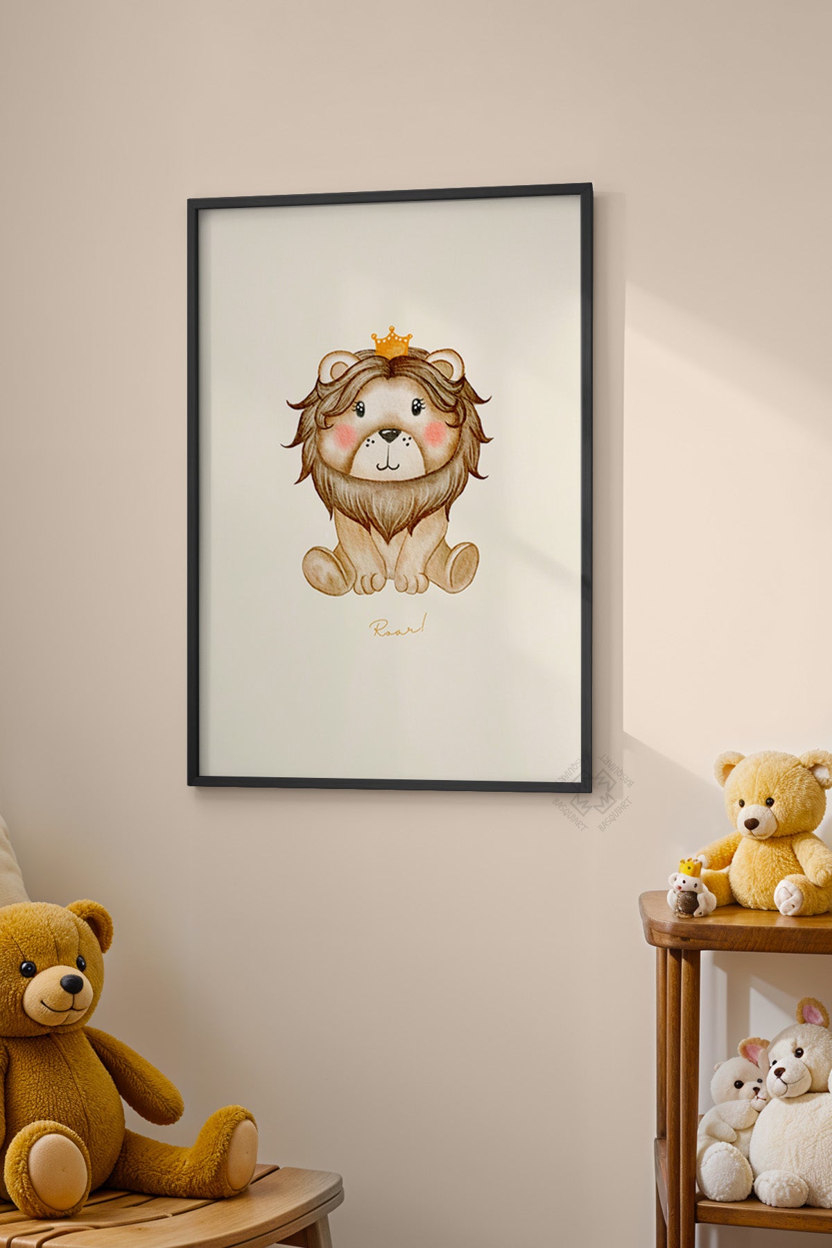 Çocuk Odası, Bebek Odası Siyah Çerçeveli Poster, Tablo No:36