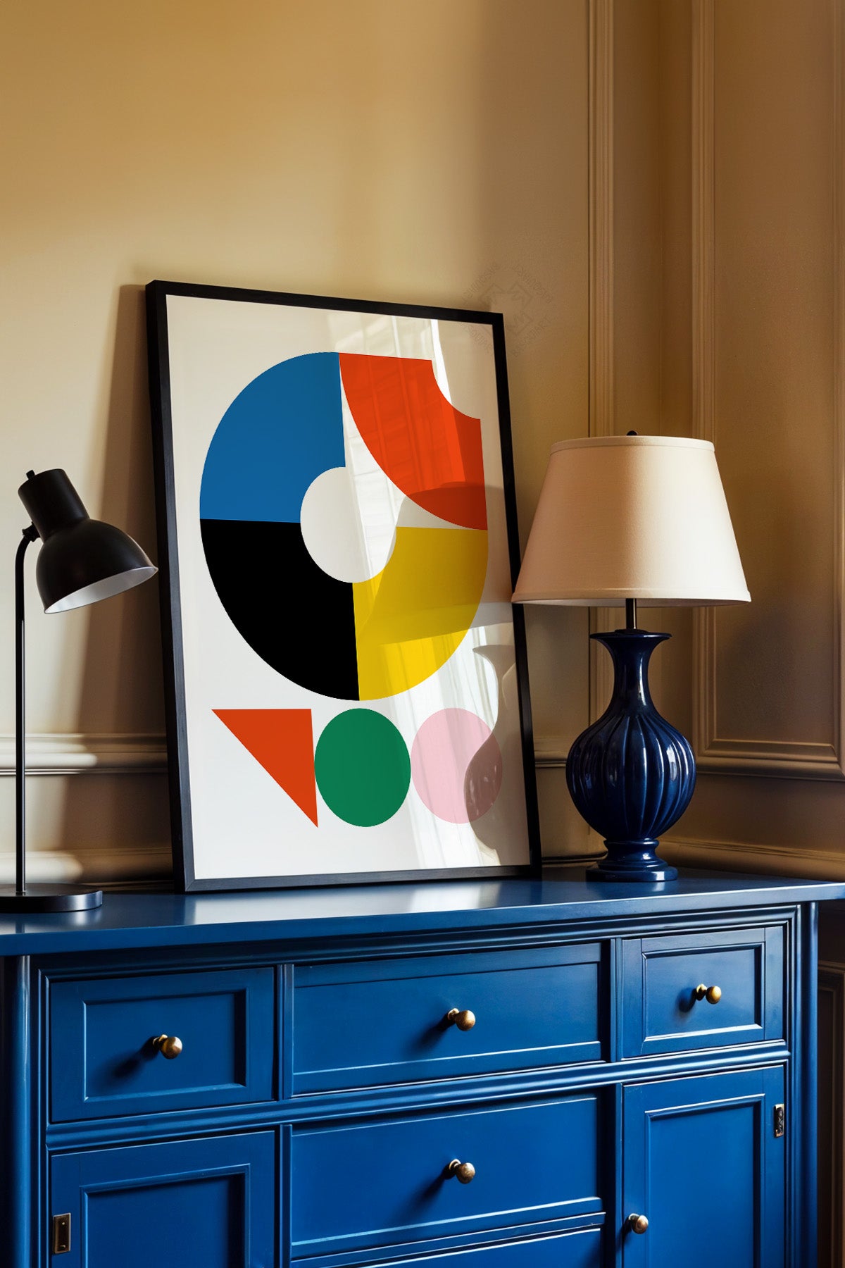 Bauhaus Serisi Siyah Çerçeveli Poster, Tablo No:9
