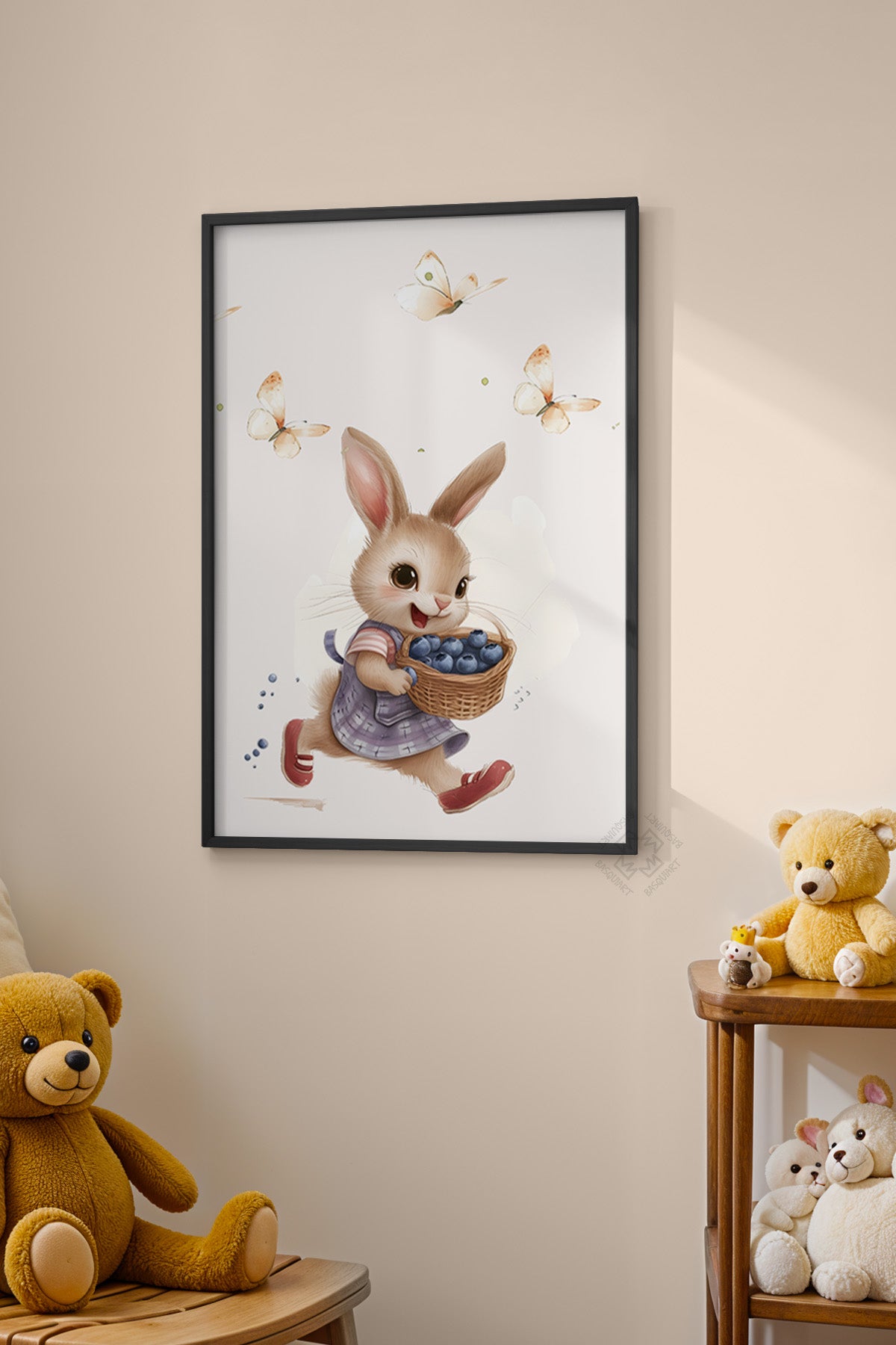 Çocuk Odası, Bebek Odası Siyah Çerçeveli Poster, Tablo No:56