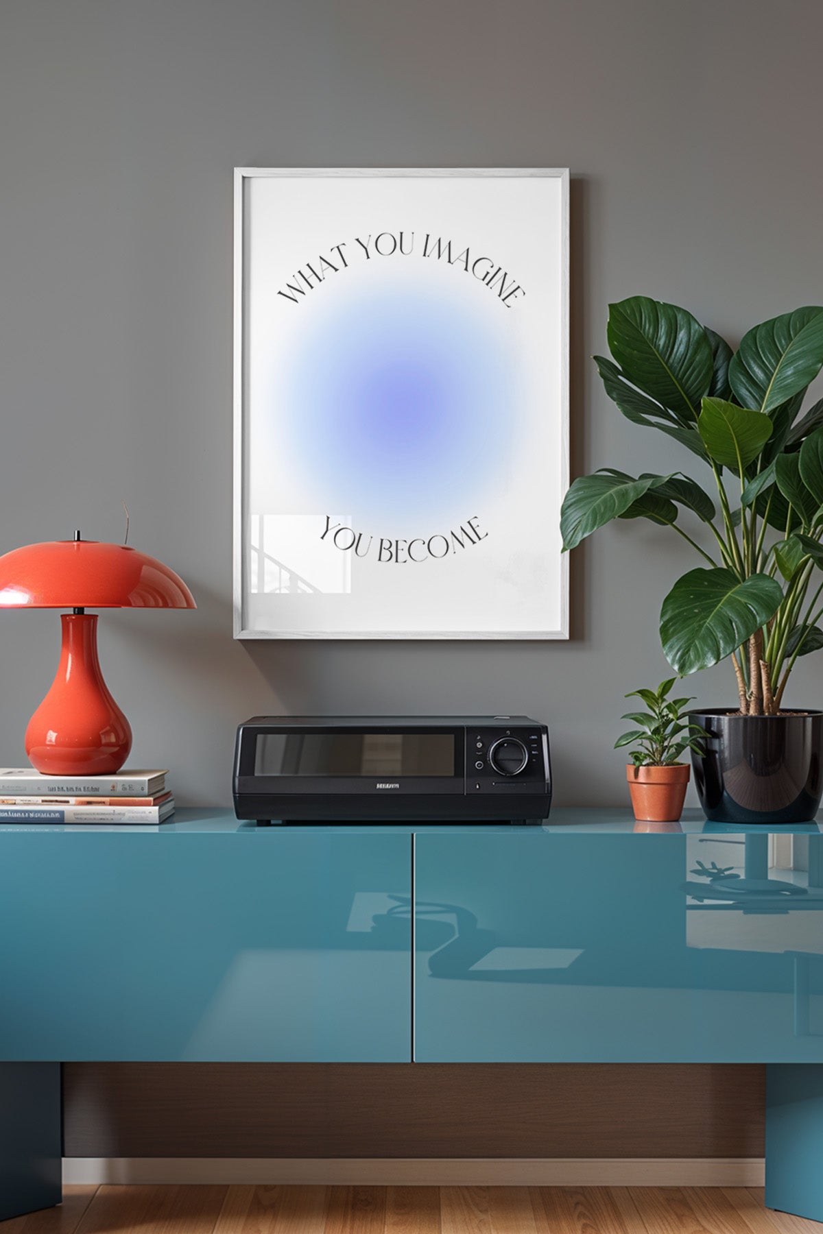 Aura Serisi Beyaz Çerçeveli Poster, Tablo No:148