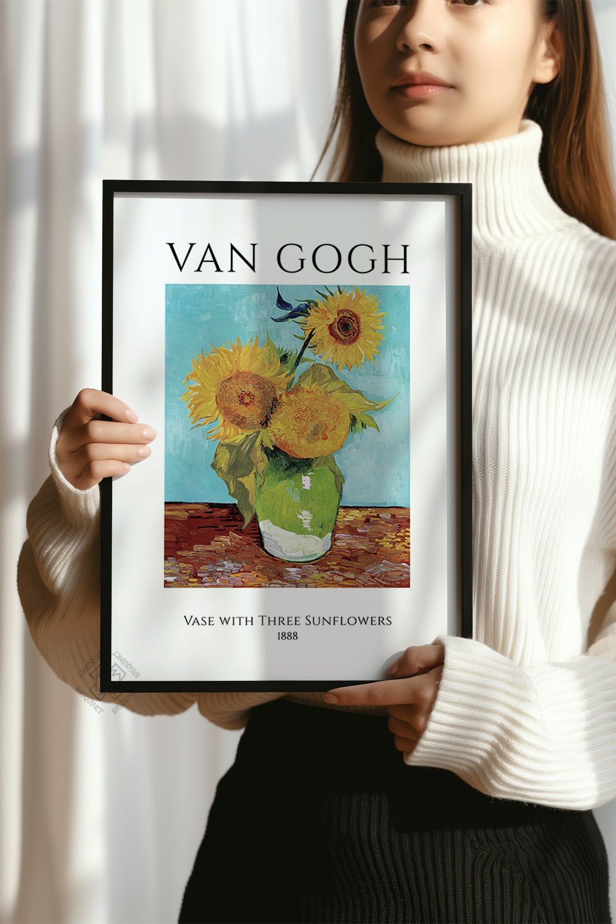 Vincent Van Gogh Serisi Siyah Çerçeveli Poster, Tablo Duvar Dekoru No:21