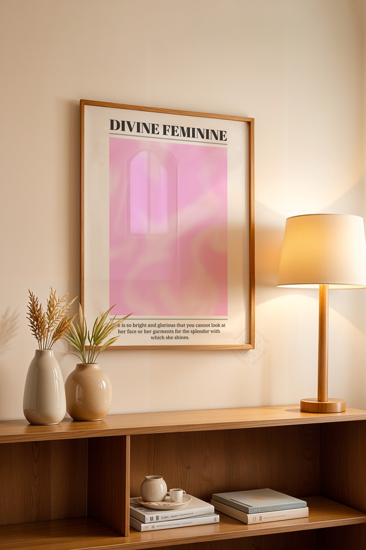 Aura Serisi Ahşap Çerçeveli Poster, Tablo No:132