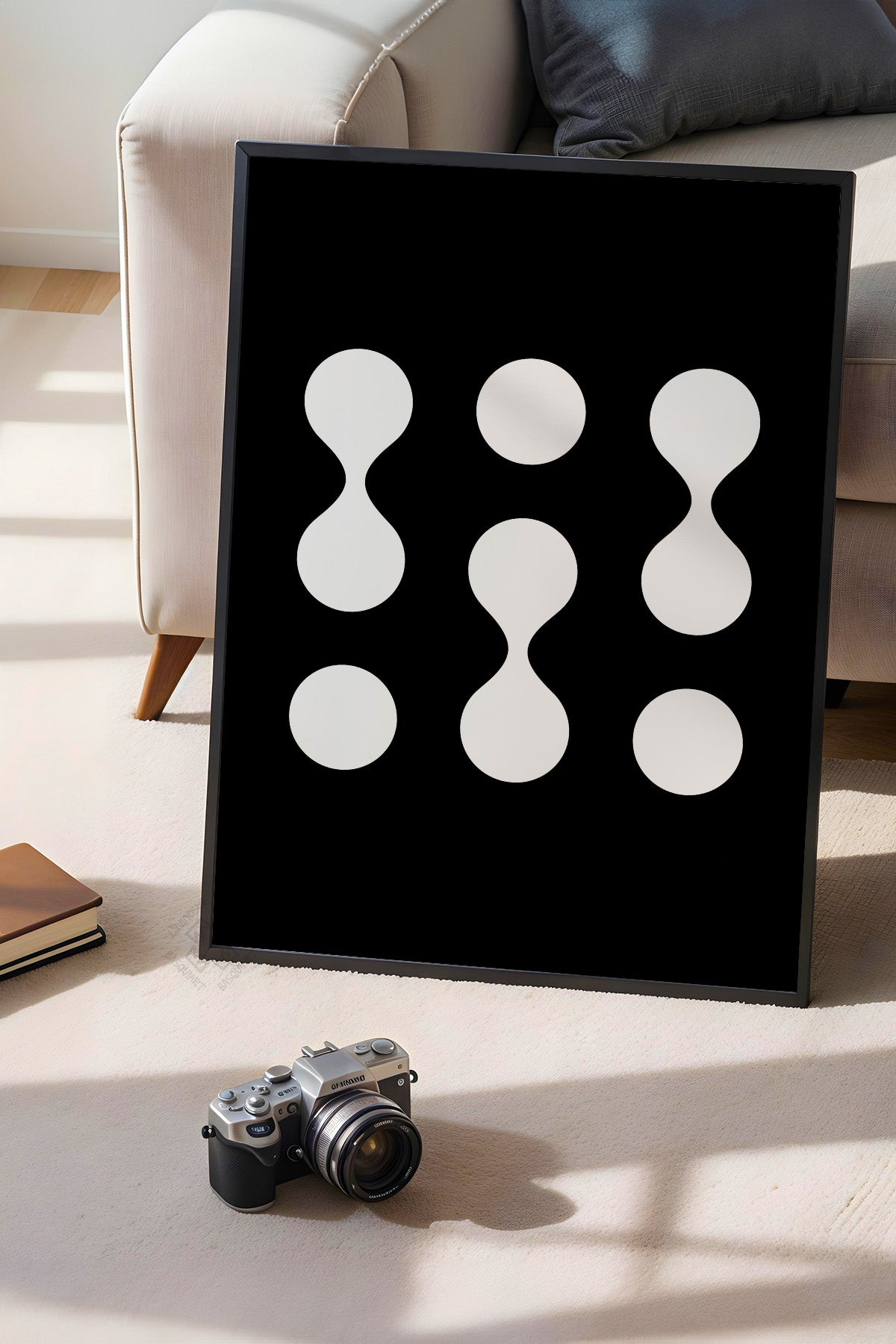Bauhaus Serisi Siyah Çerçeveli Poster, Tablo No:42