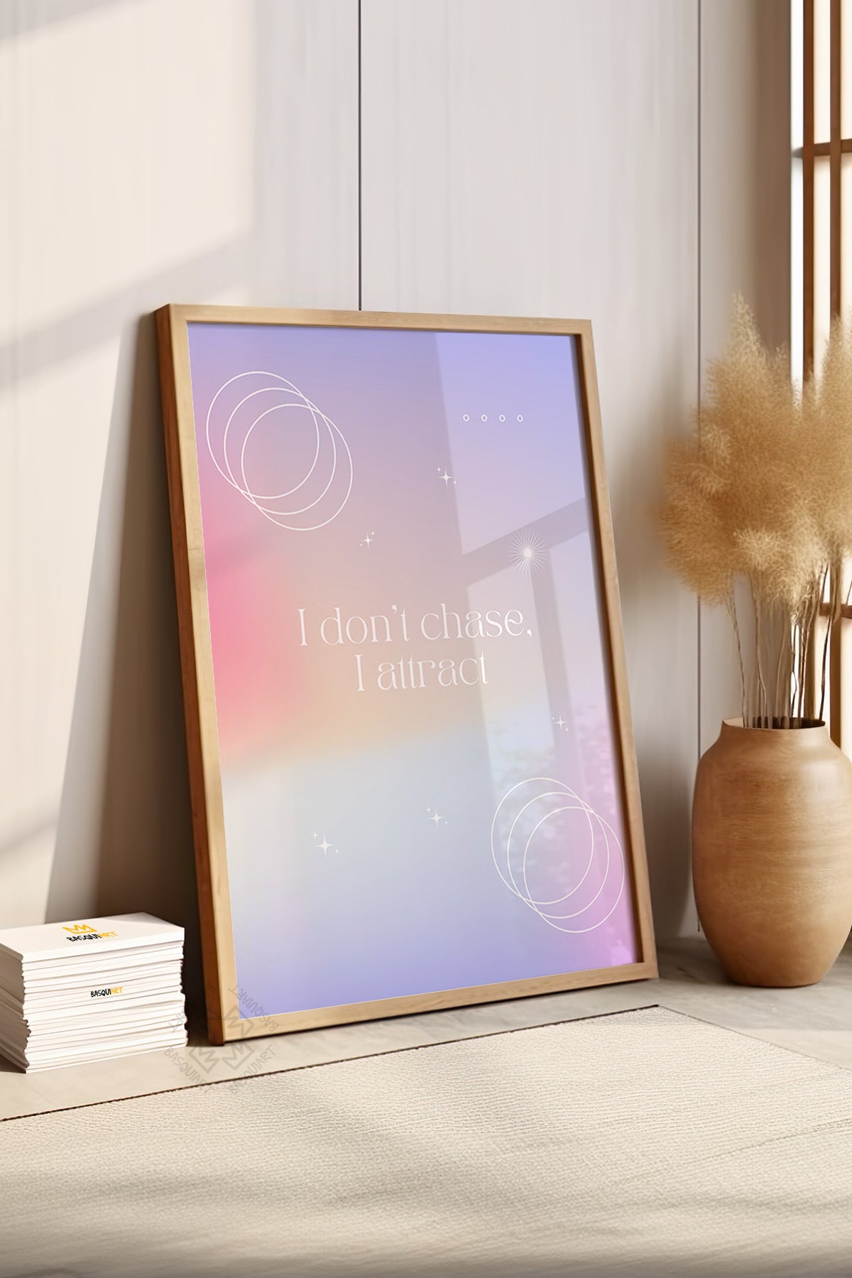 Aura Serisi Ahşap Çerçeveli Poster, Tablo No:102