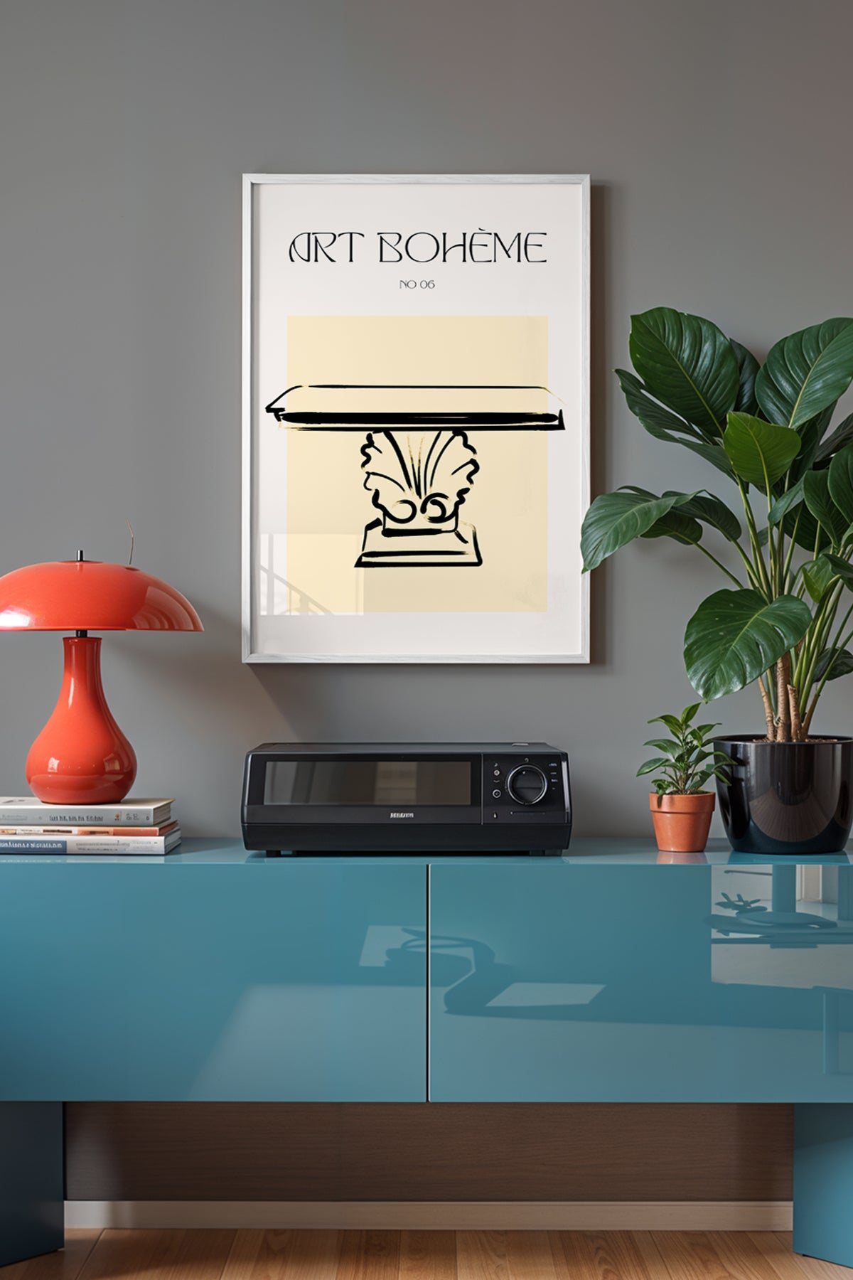 Bohemian Serisi Beyaz Çerçeveli Poster, Tablo No:67
