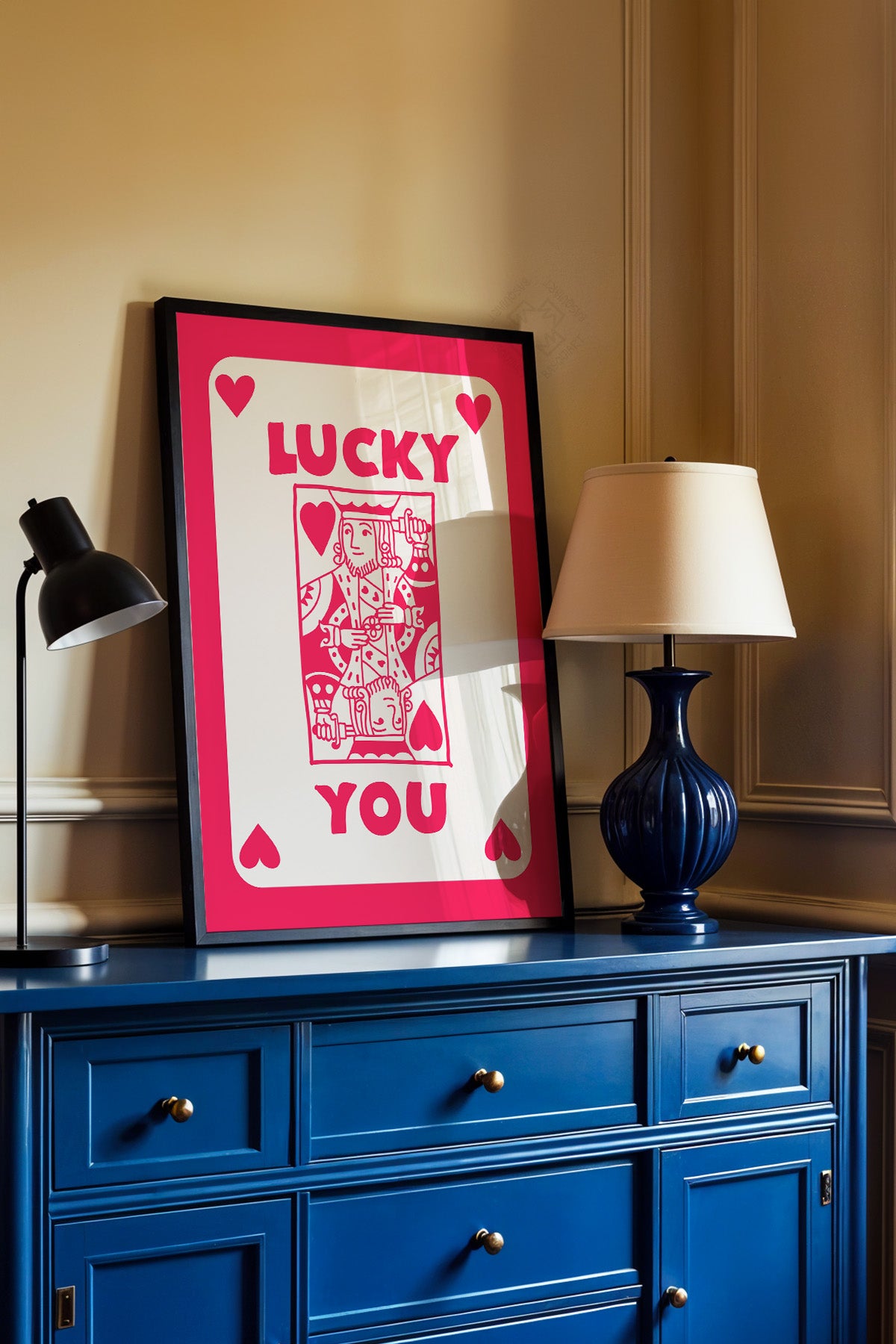 Lucky You Serisi Siyah Çerçeveli Poster, Tablo Duvar Dekoru No:84